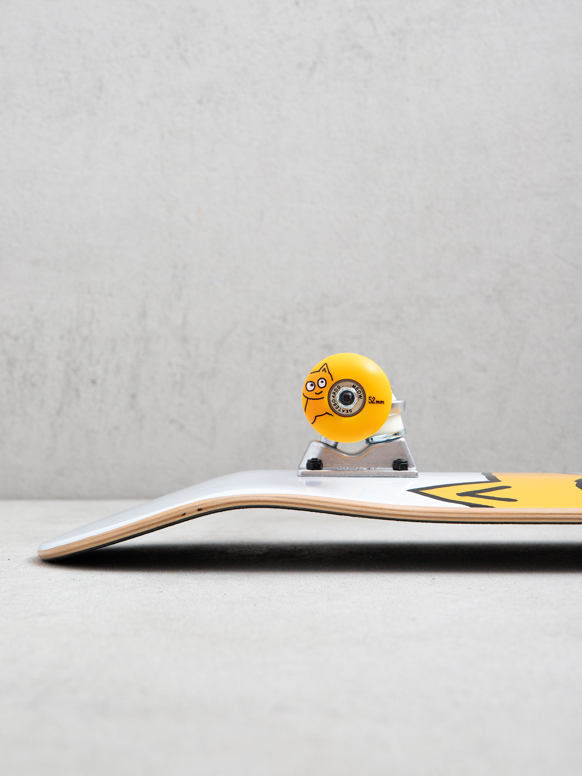 Skateboard Meow Skateboards Big Cat (white)