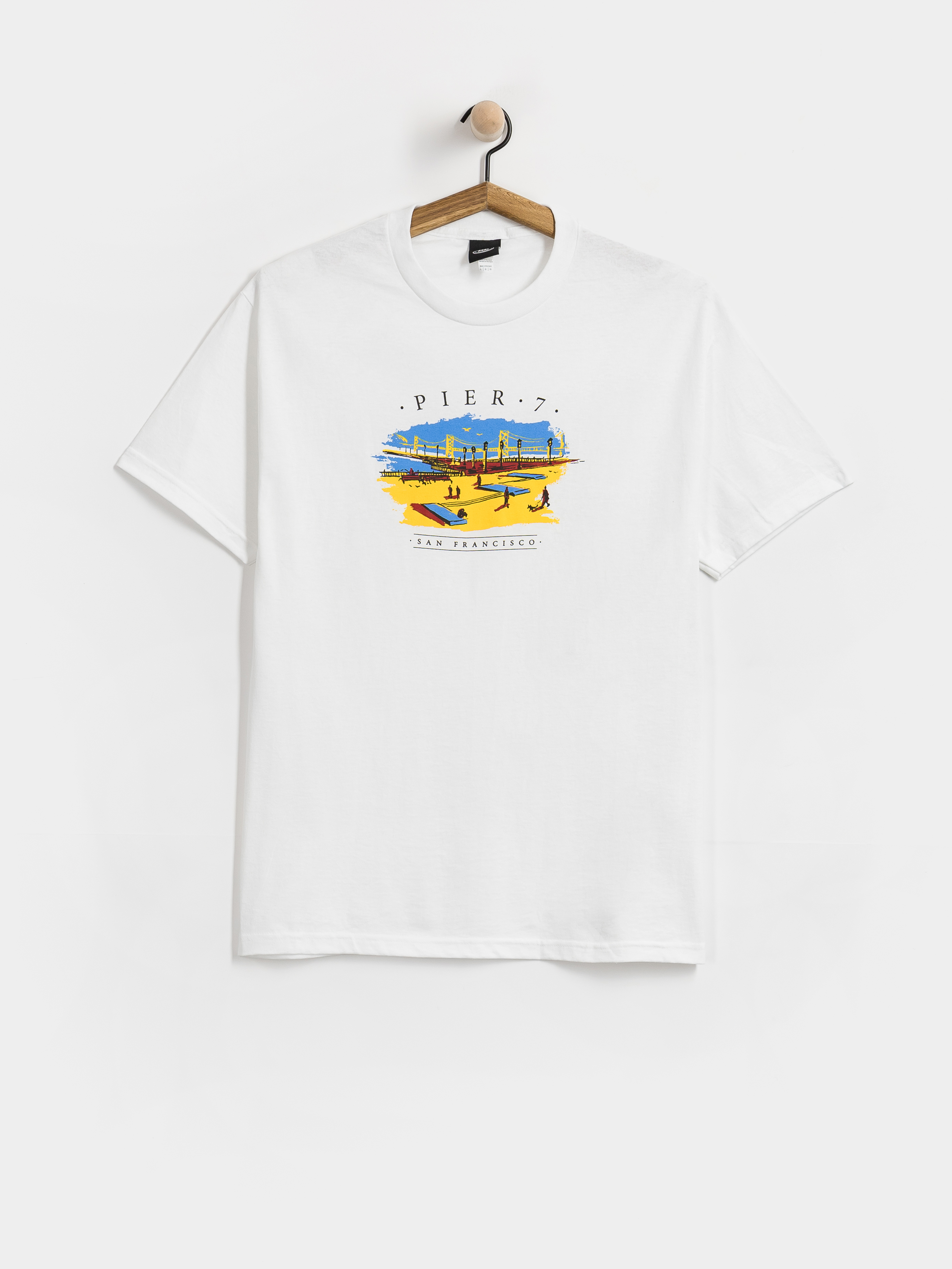 Tričko Real Pier 7 (white w/multi color print)
