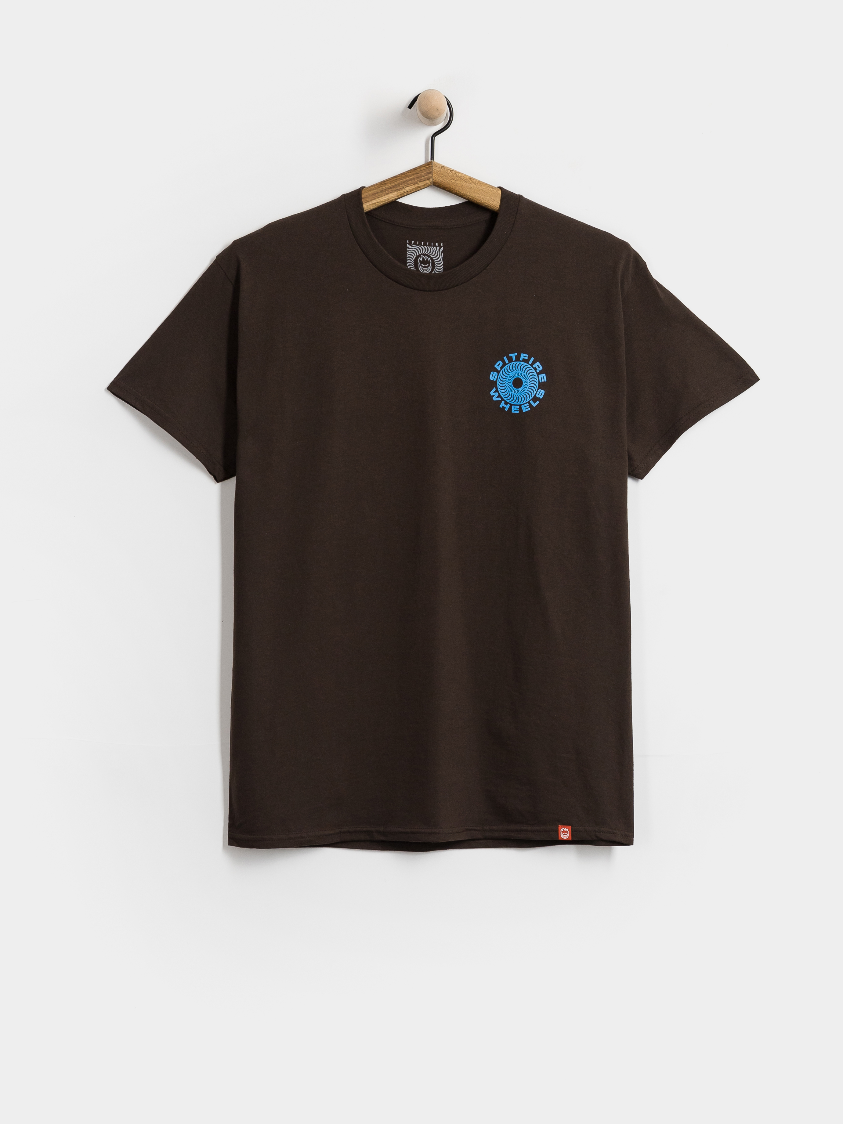 Tričko Spitfire Classic '87 Swirl Fill (dark chocolate with blue & white prints)