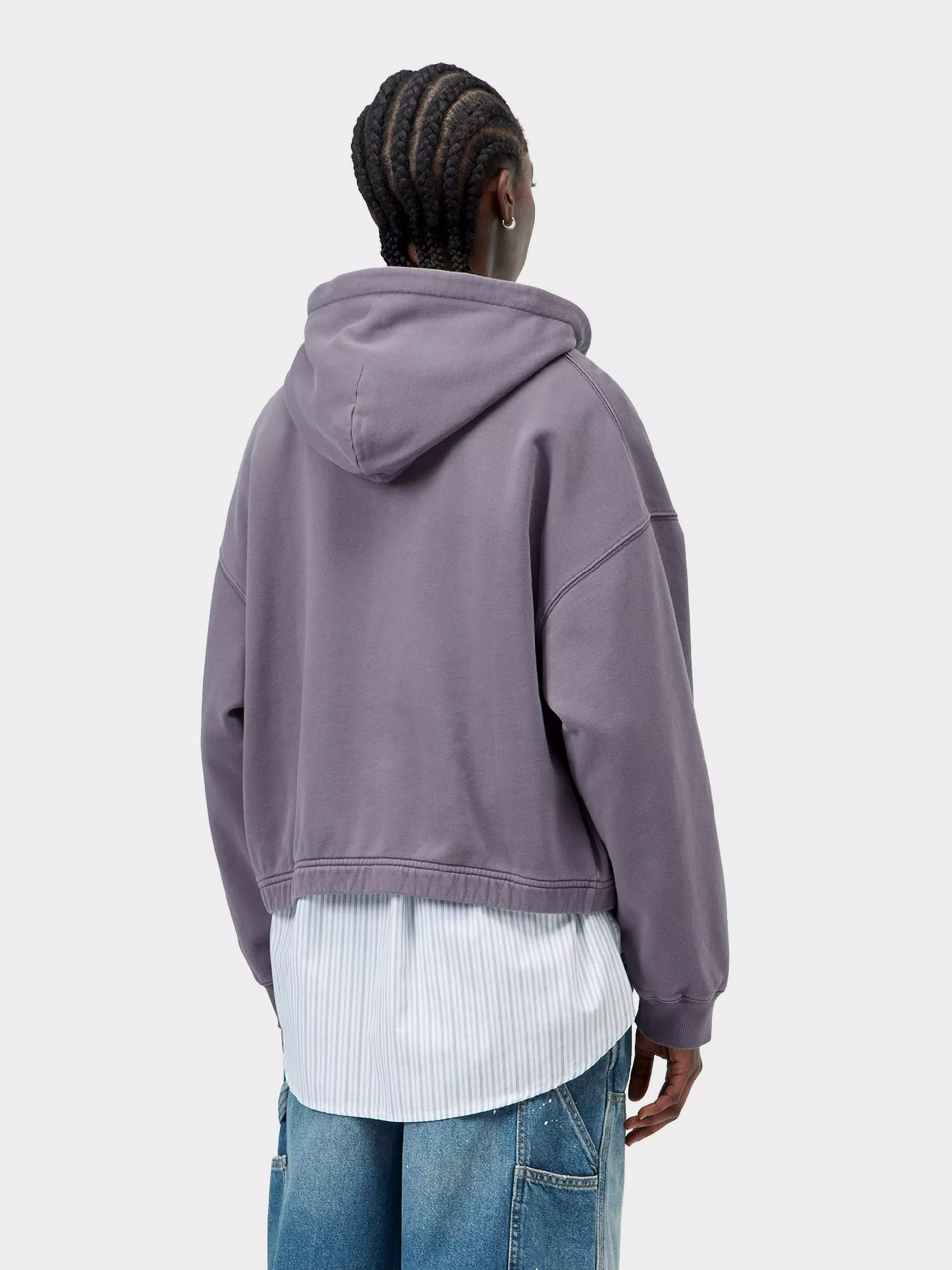 Mikina s kapucí Carhartt WIP Hoggard ZHD Wmn (shady purple)