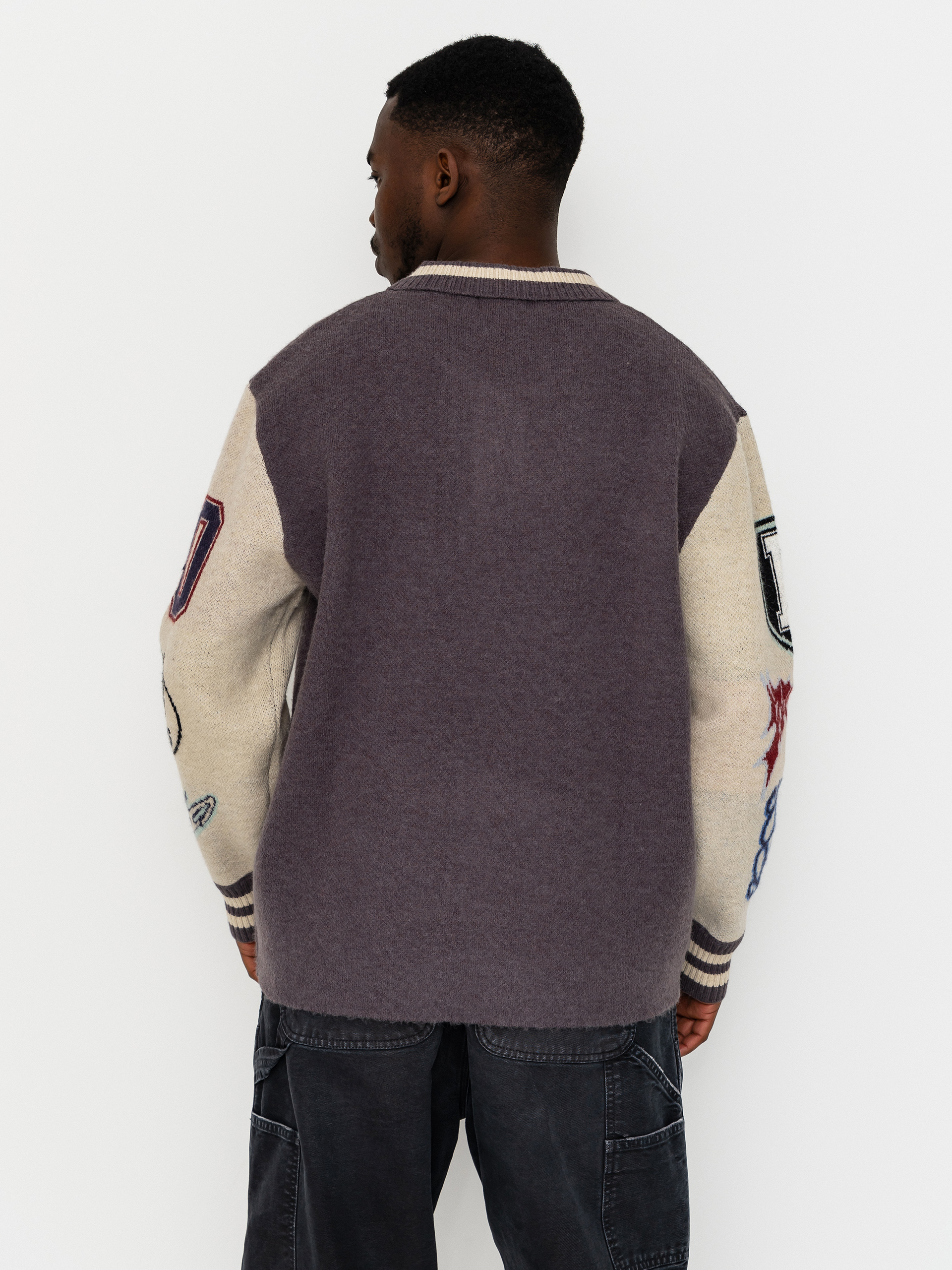 Svetr RipNDip Run It Up Knit (charoal cream)