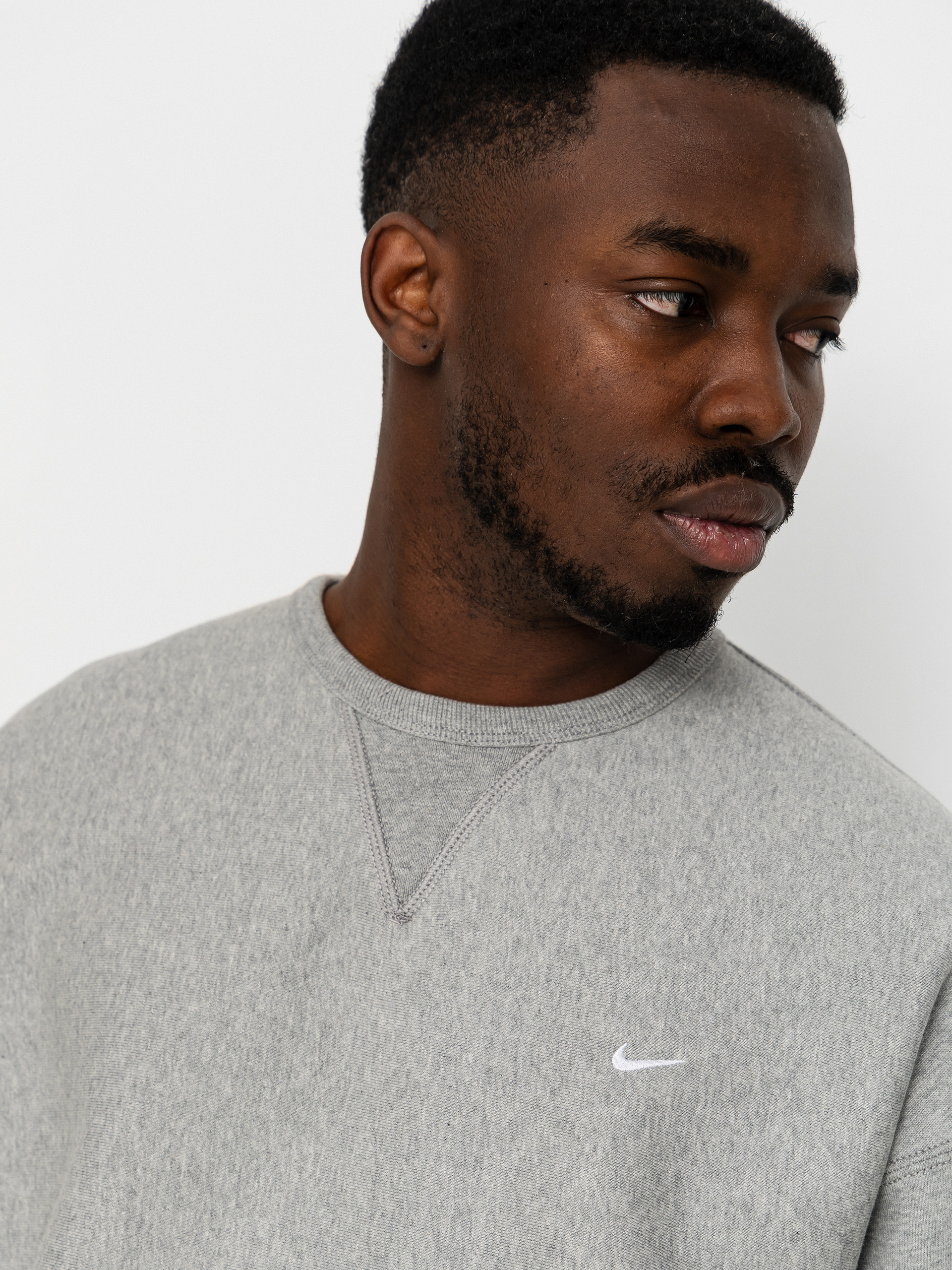 Mikina Nike SB Solo Swoosh (dk grey heather/white)