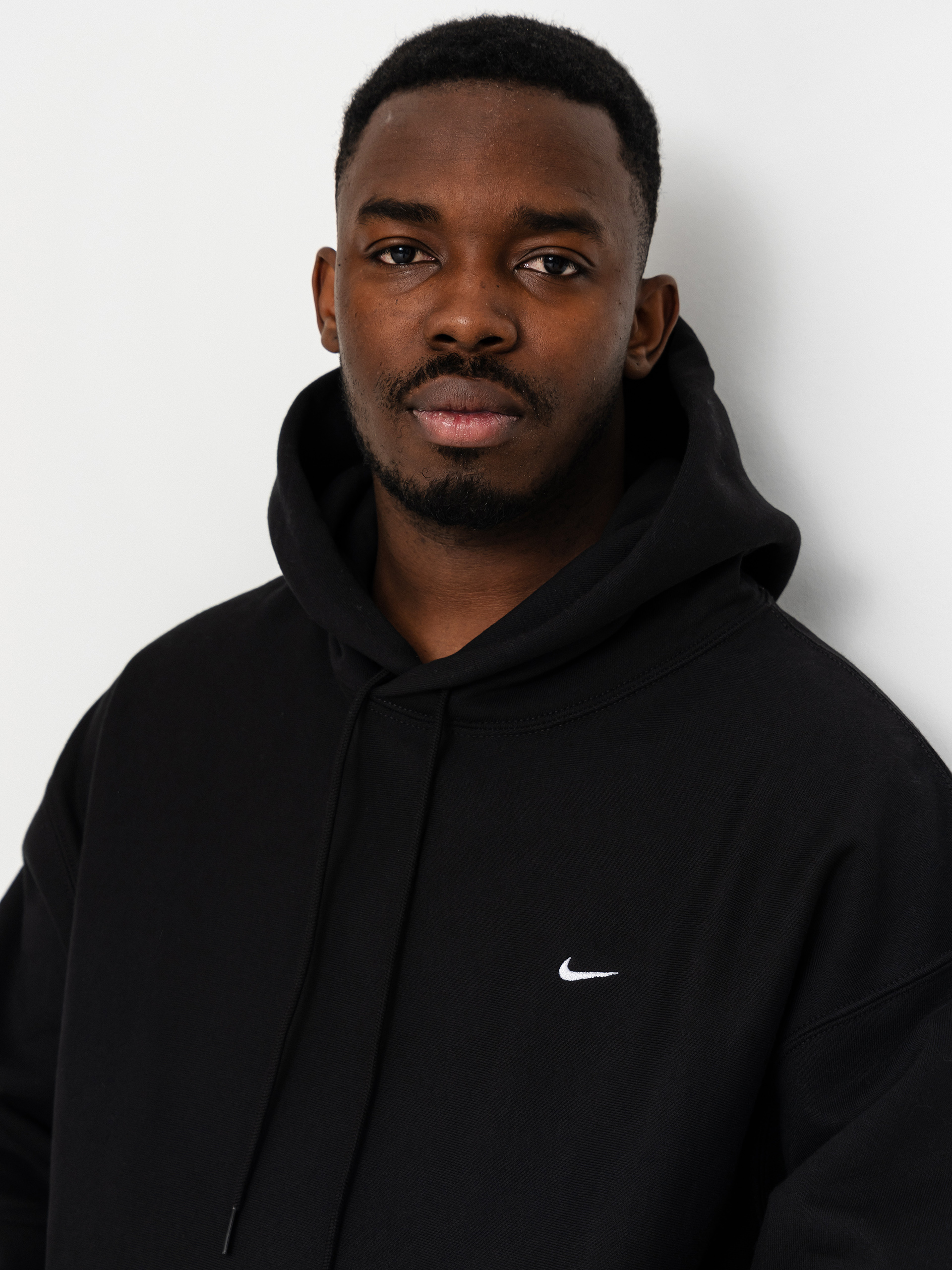 Mikina s kapucí Nike SB Solo Swoosh HD (black/black/white)