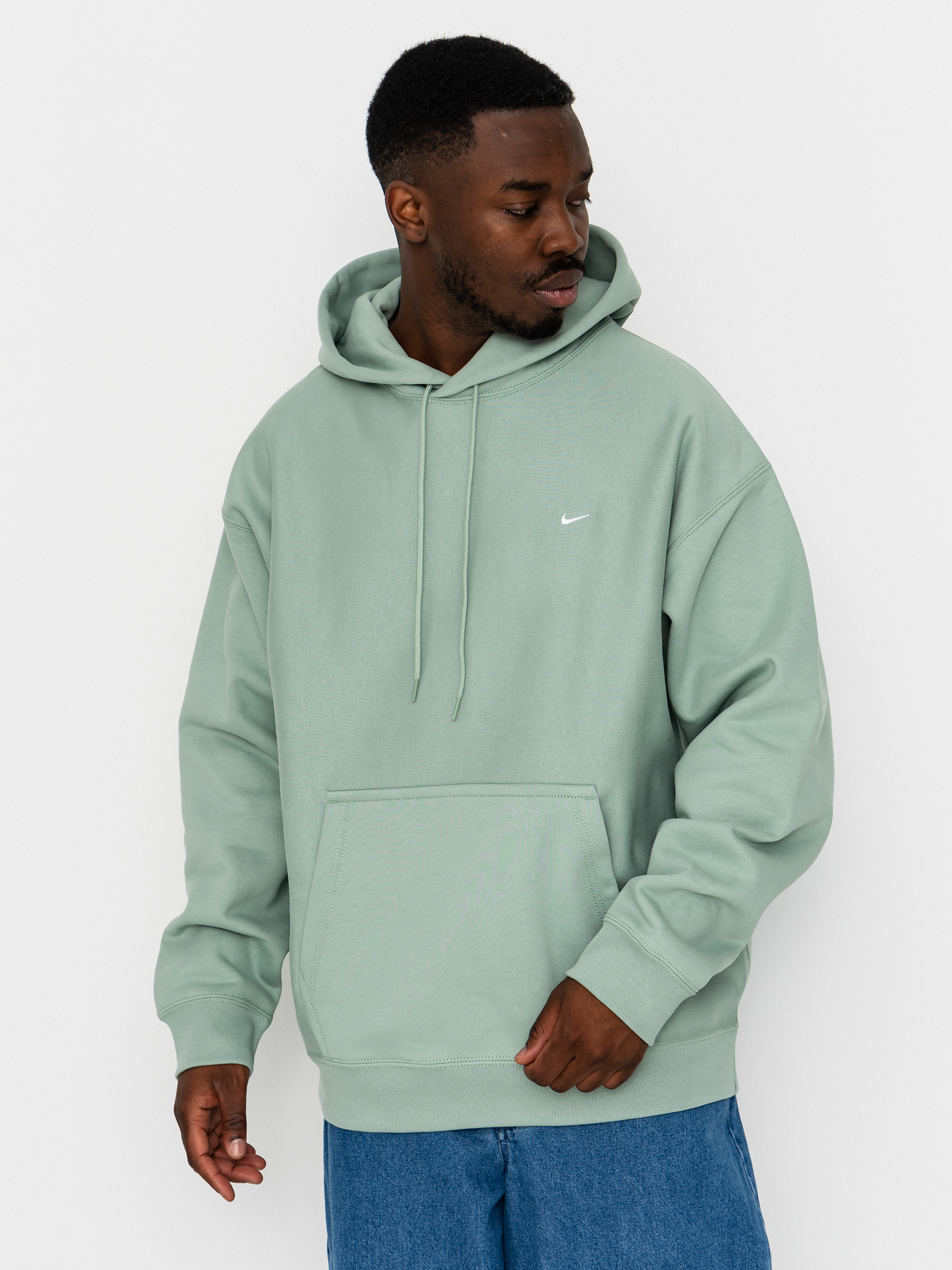 Mikina s kapucí Nike SB Solo Swoosh HD (steam/white)