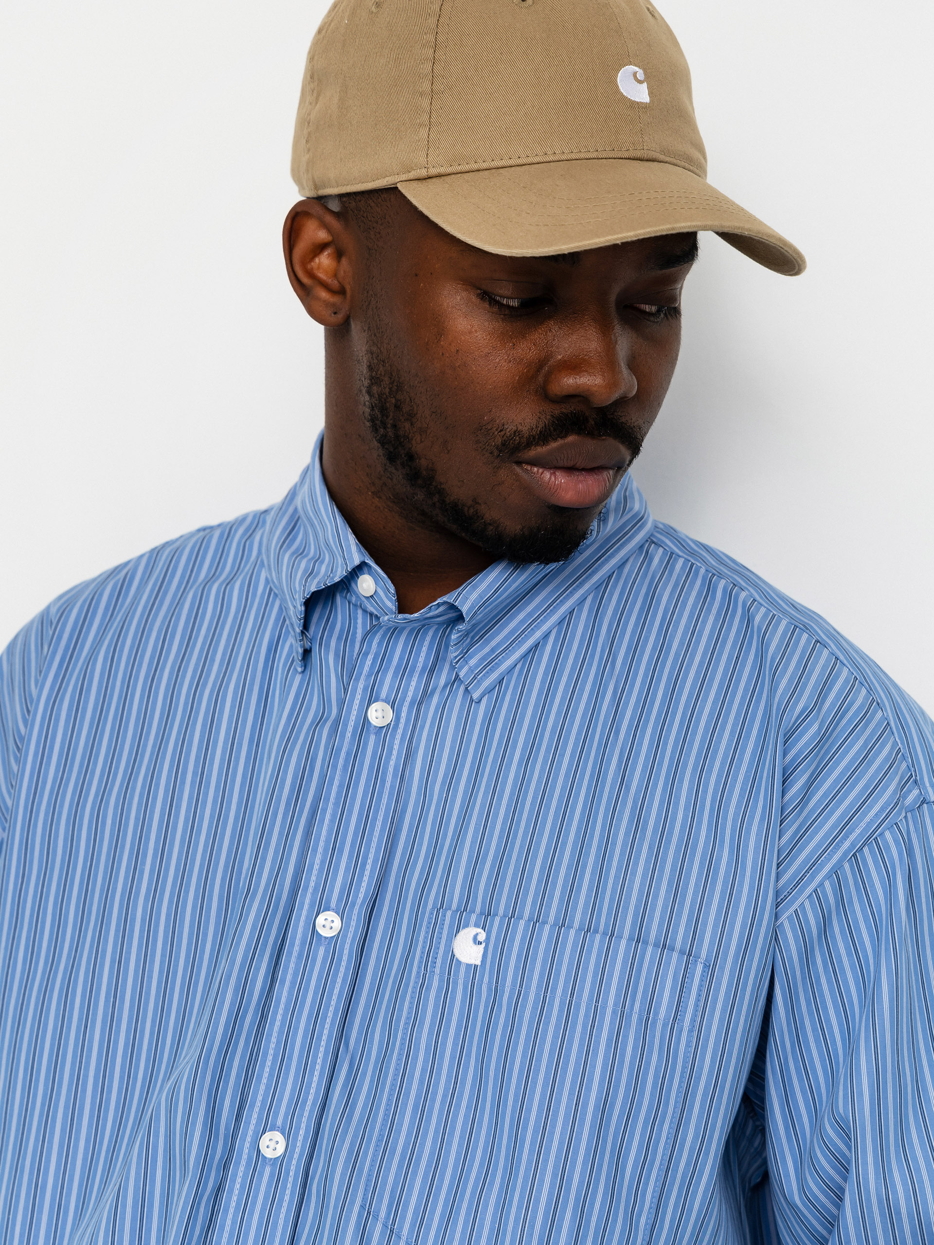 Košile Carhartt WIP Keene (keene stripe curacao)