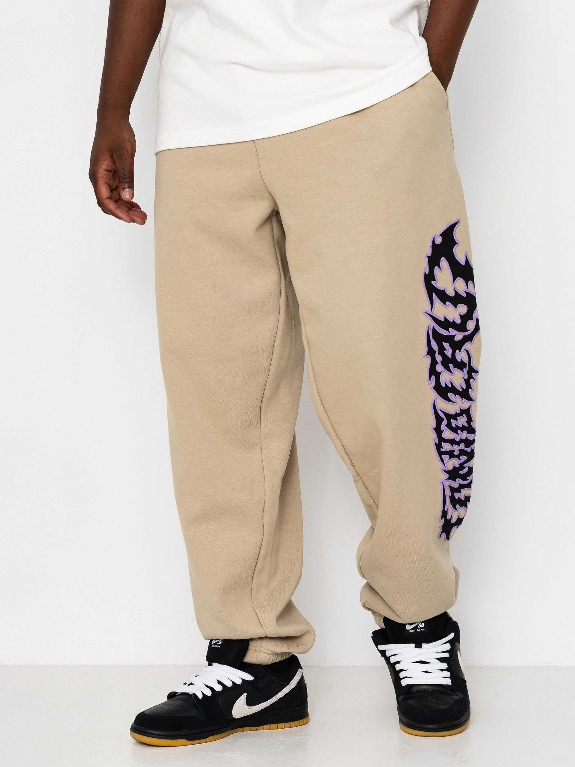 Kalhoty Santa Cruz Out Of Time Strip Jogger (stone grey)