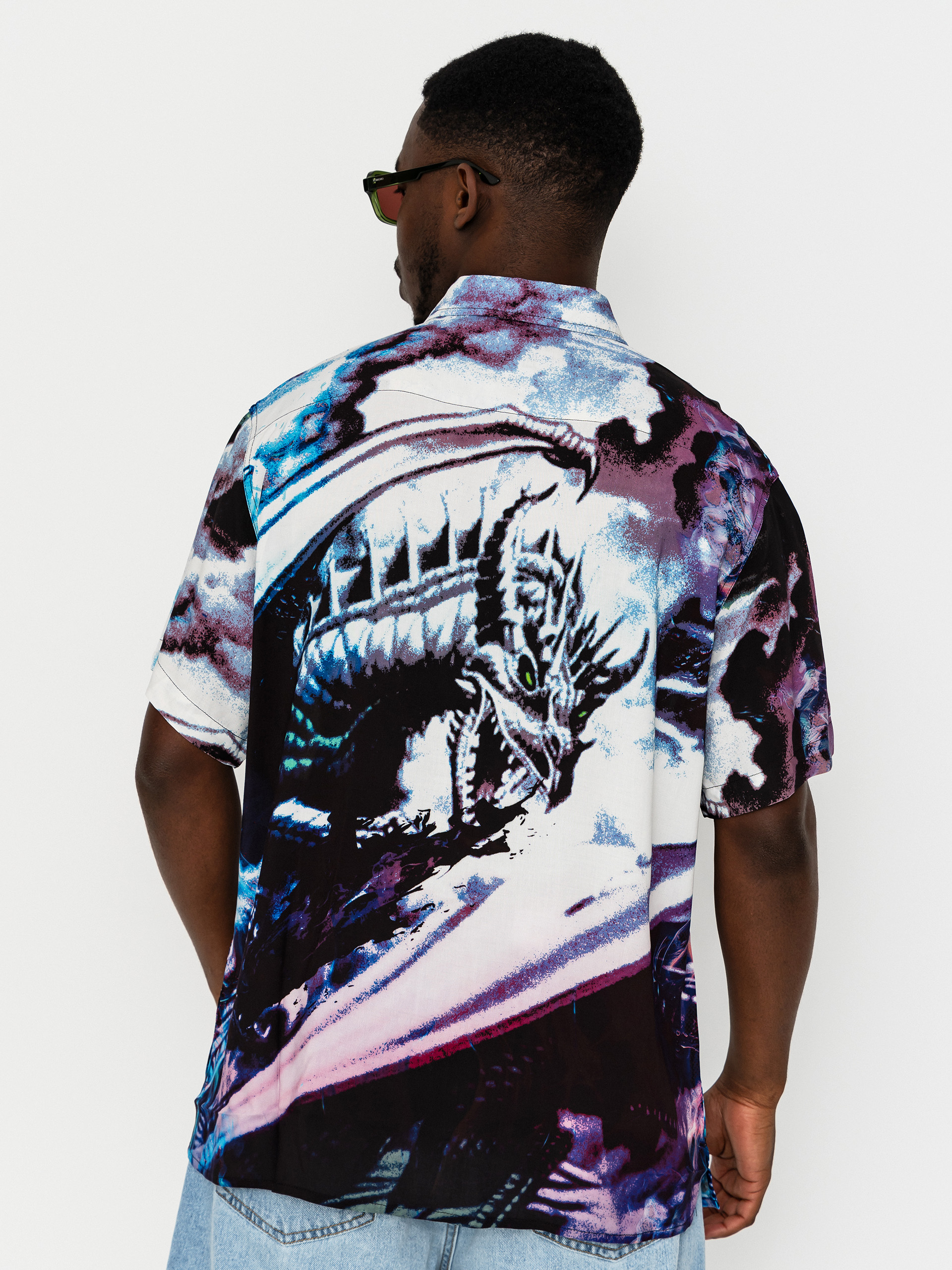 Košile Deathwish Inferno Button Up (black aop)