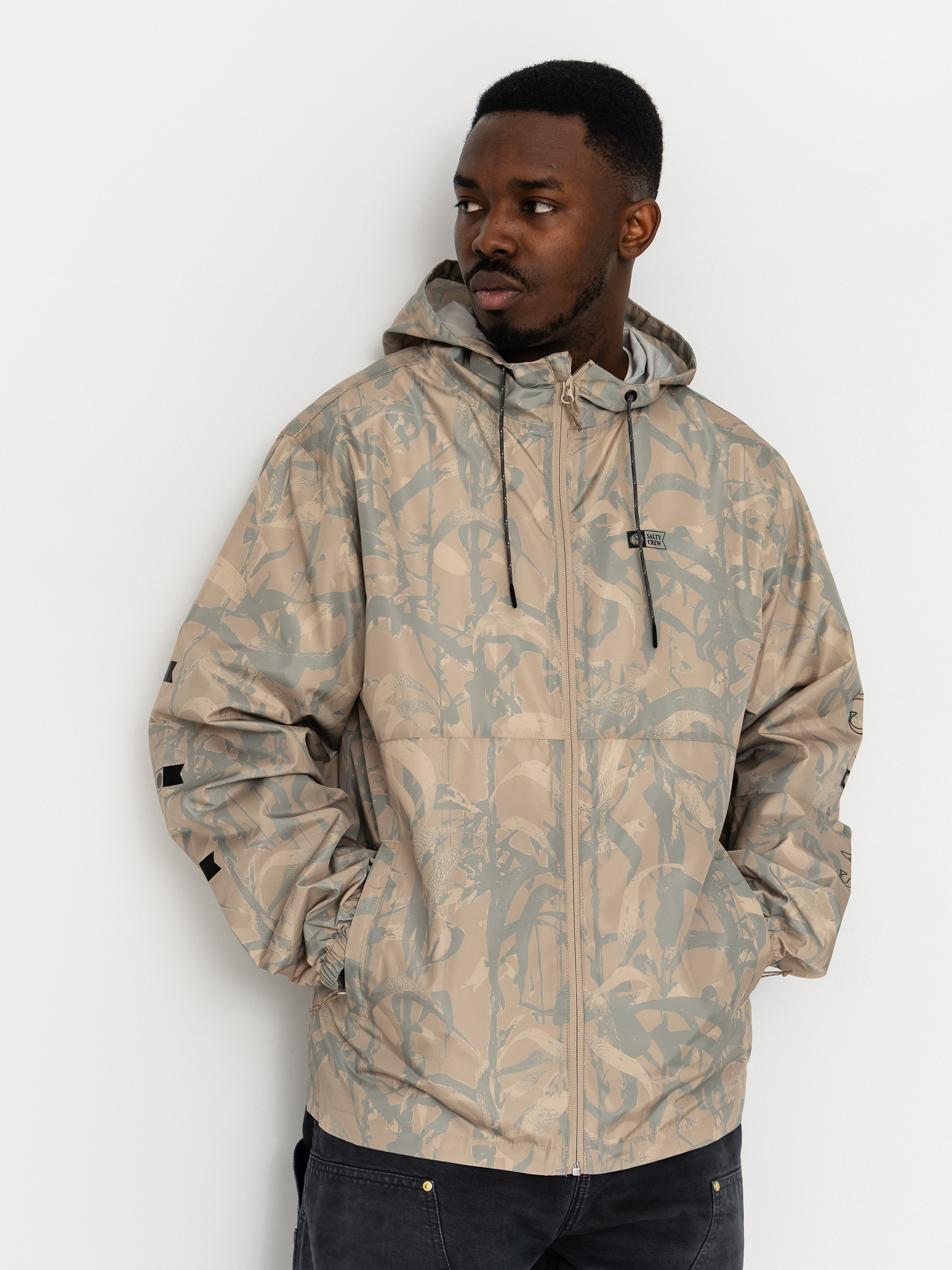 Bunda Salty Crew Surface Windbreaker (light camo)