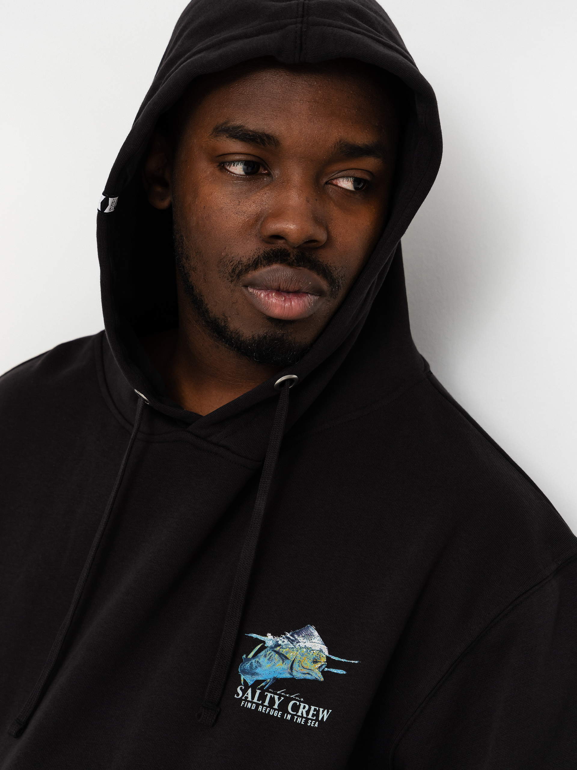 Mikina s kapucí Salty Crew Mahi Surface HD (black)