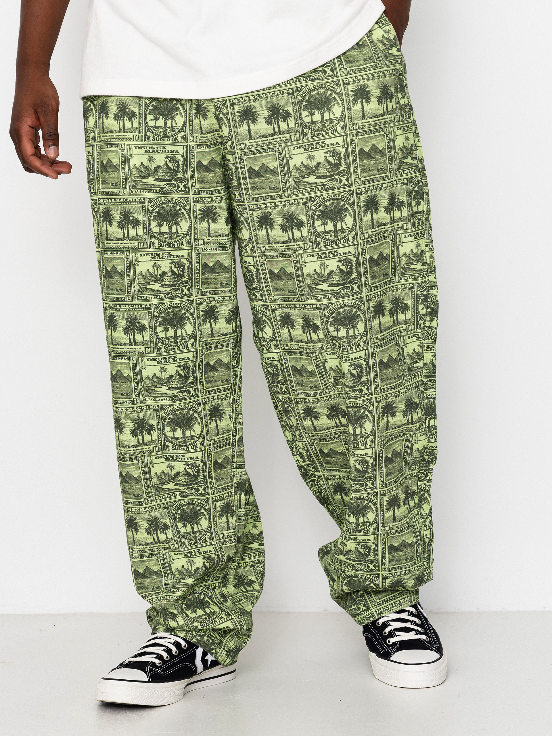 Kalhoty Deus Ex Machina Mail Man (green)