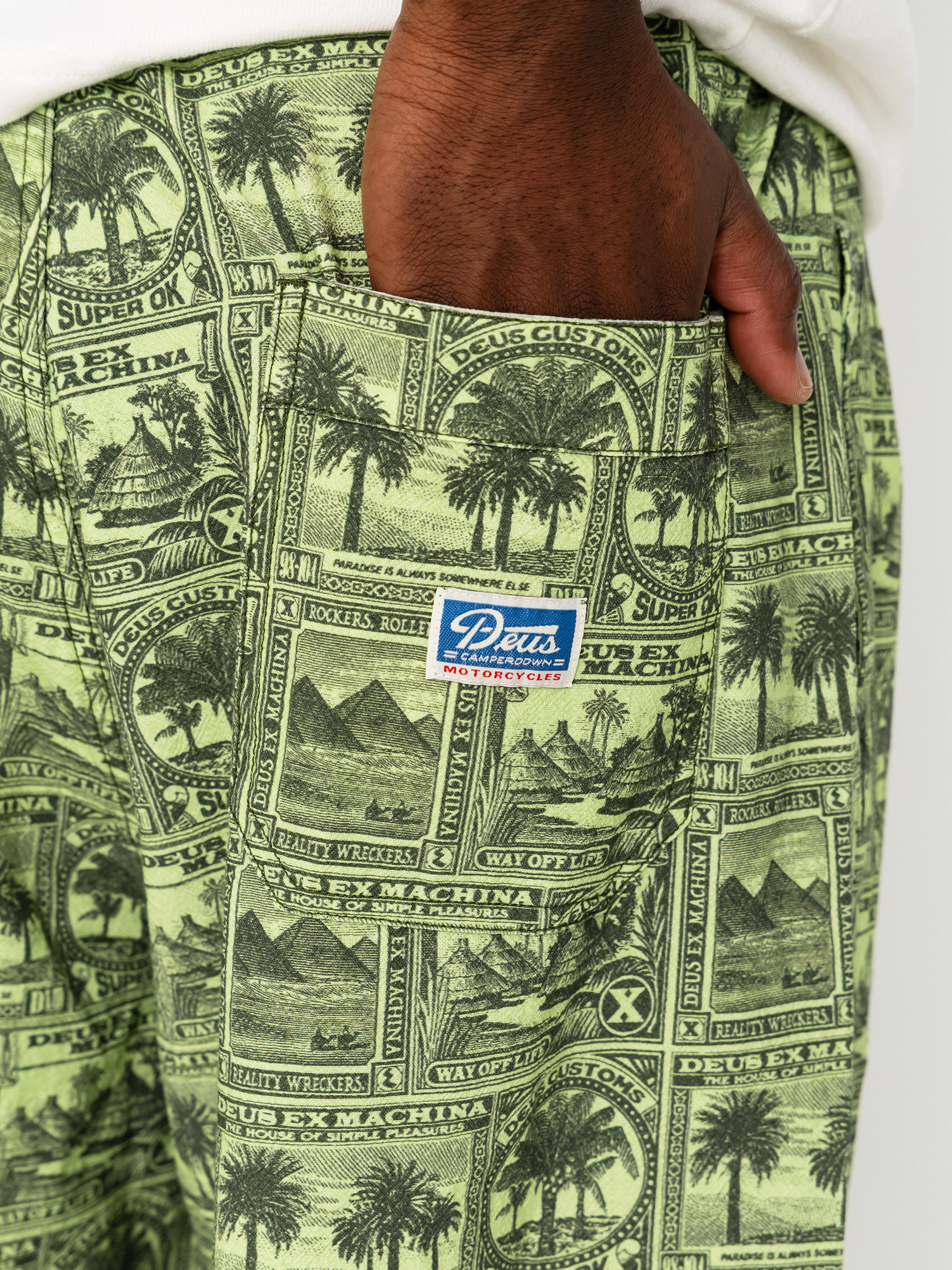 Kalhoty Deus Ex Machina Mail Man (green)