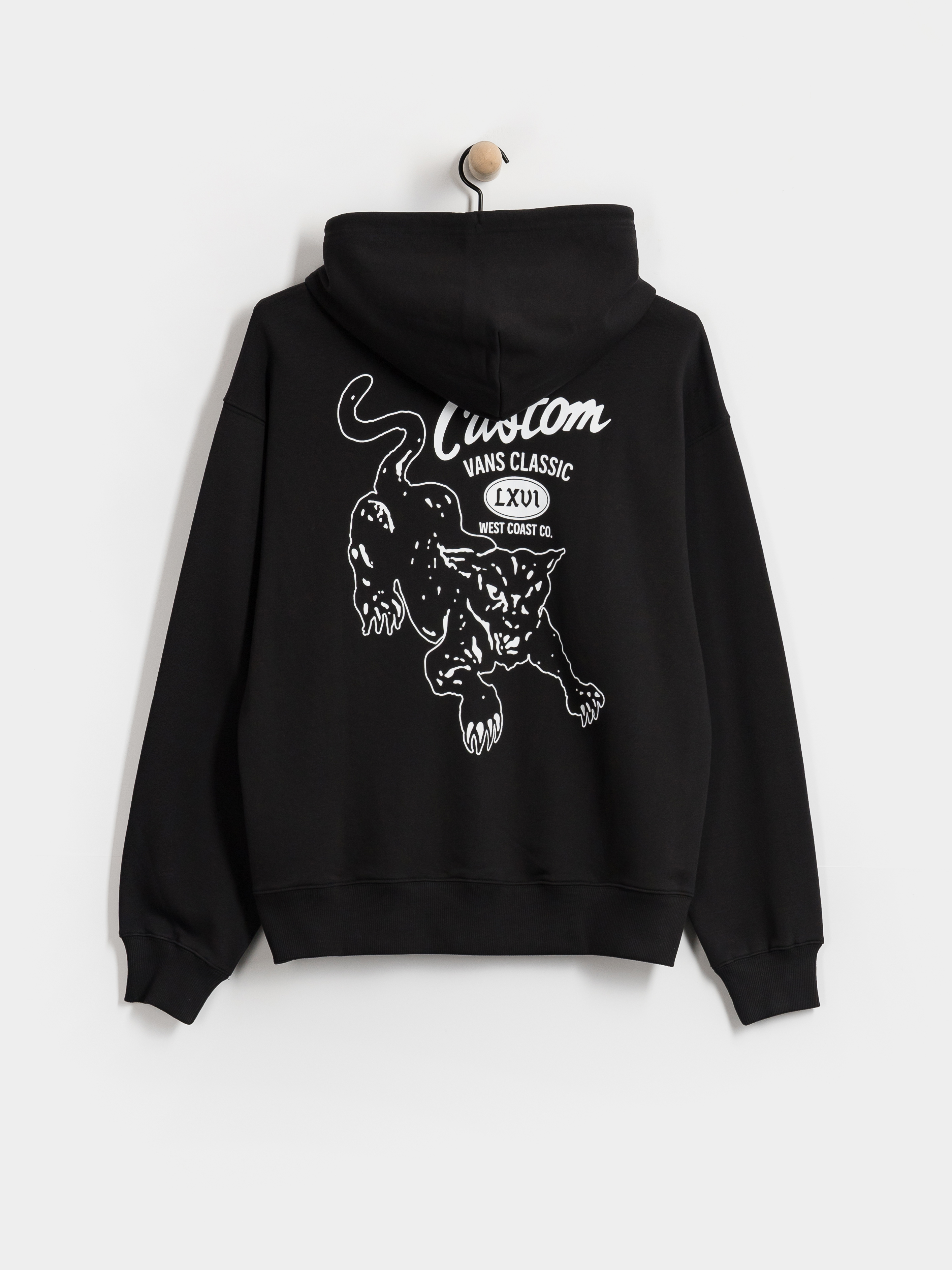 Mikina s kapucí Vans Custom Cat HD (black)