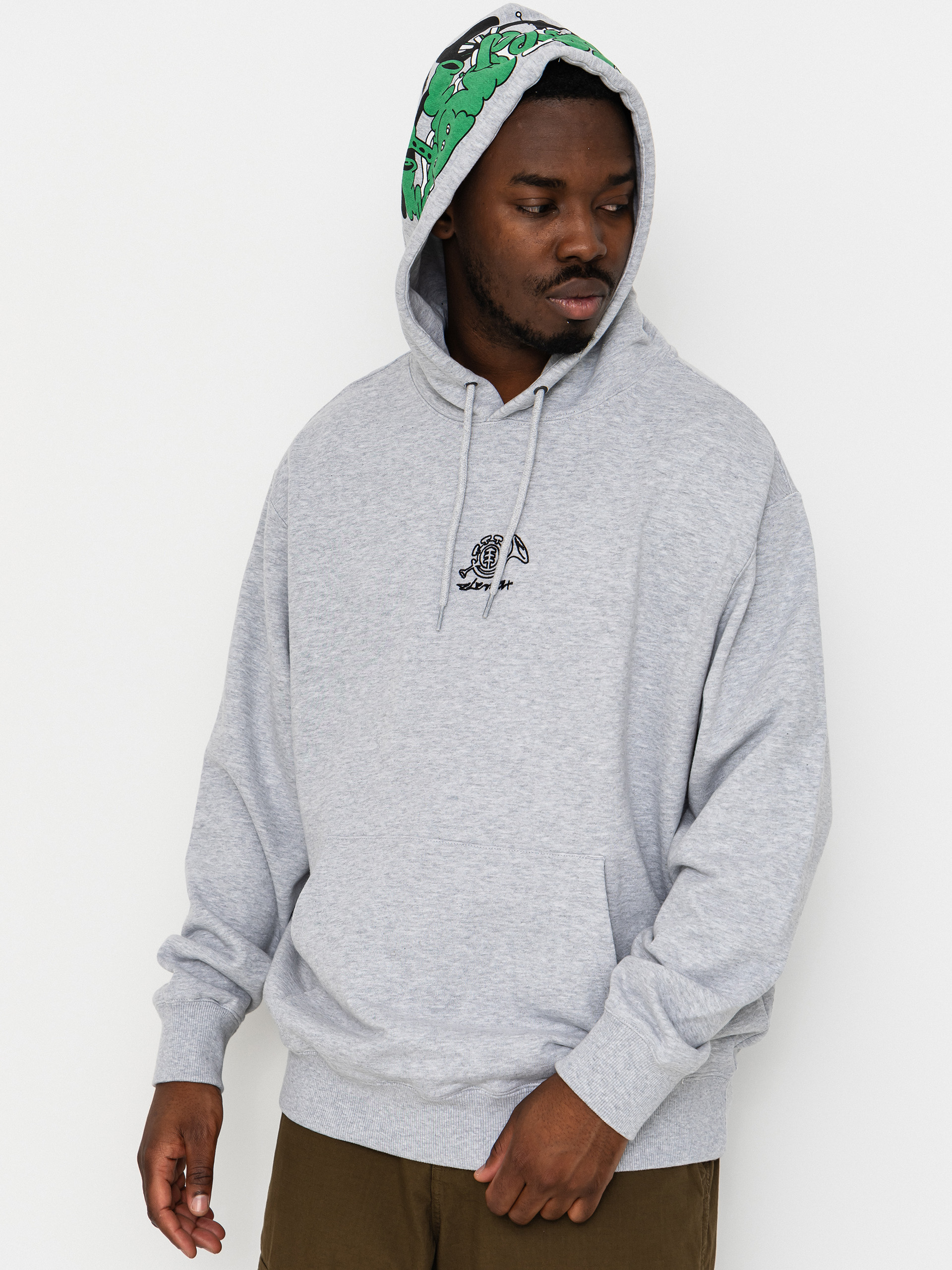 Mikina s kapucí Element Horn HD (mid grey heather)
