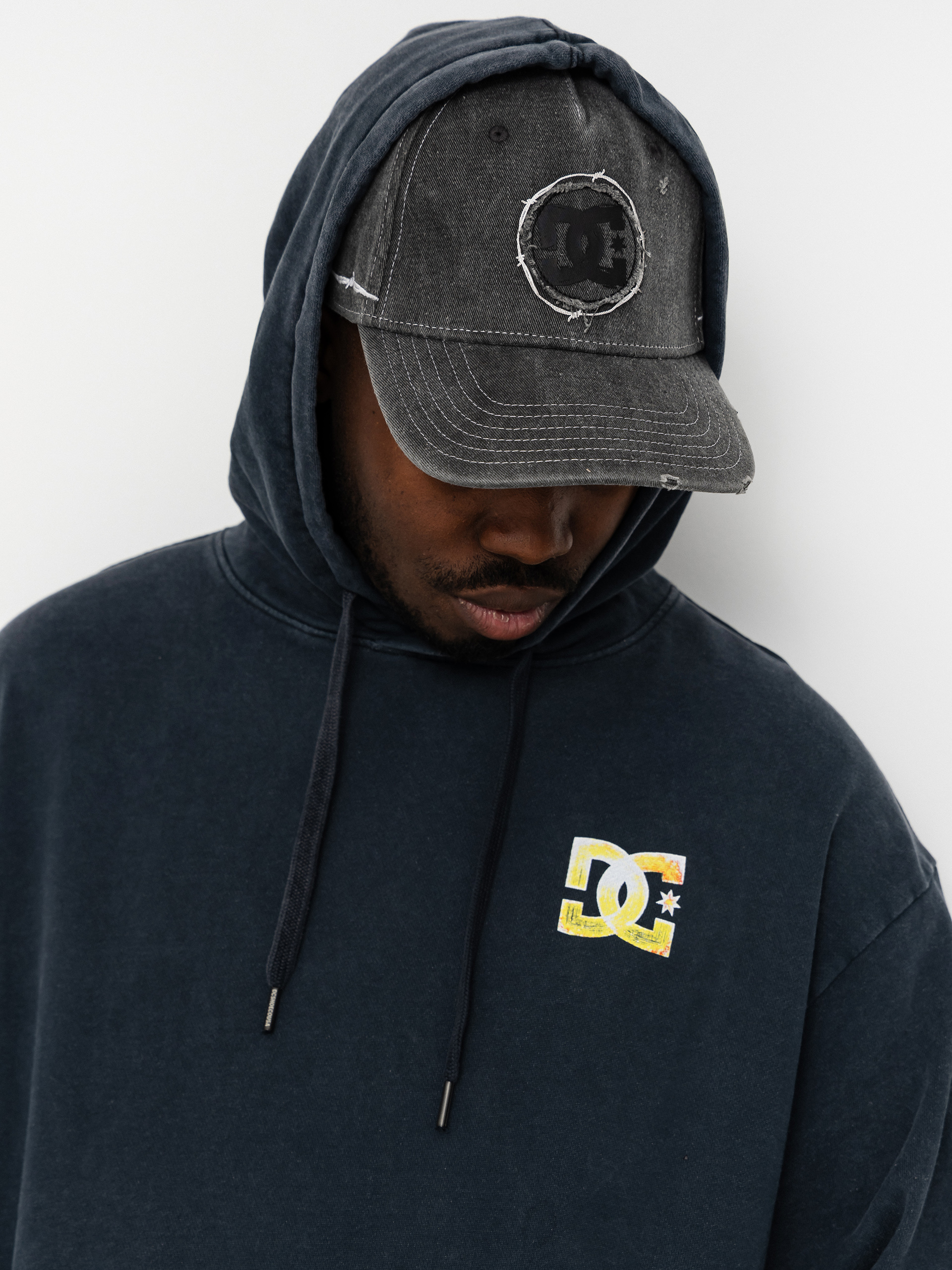 Mikina s kapucí DC Skull Storm HD (black)