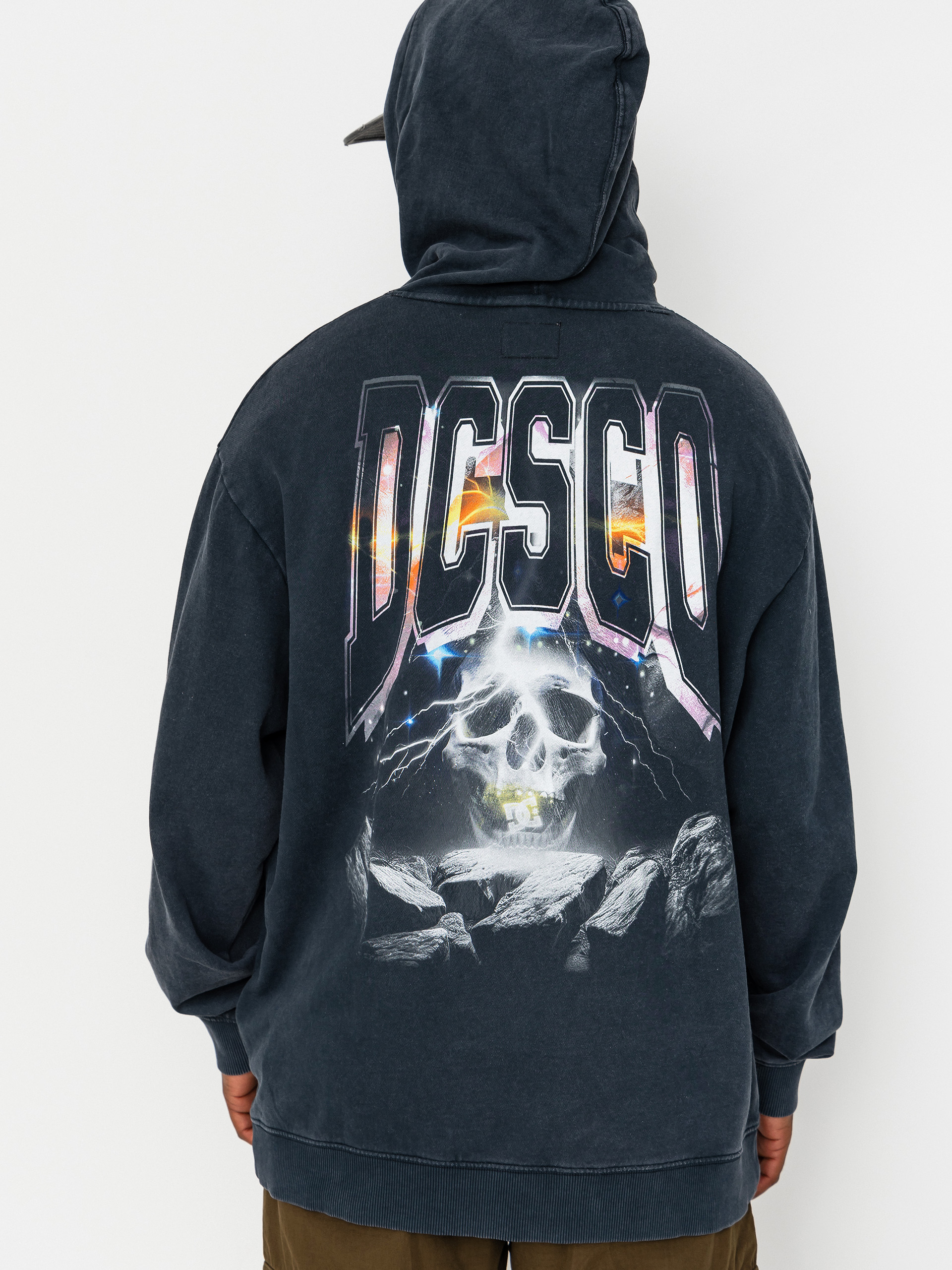 Mikina s kapucí DC Skull Storm HD (black)