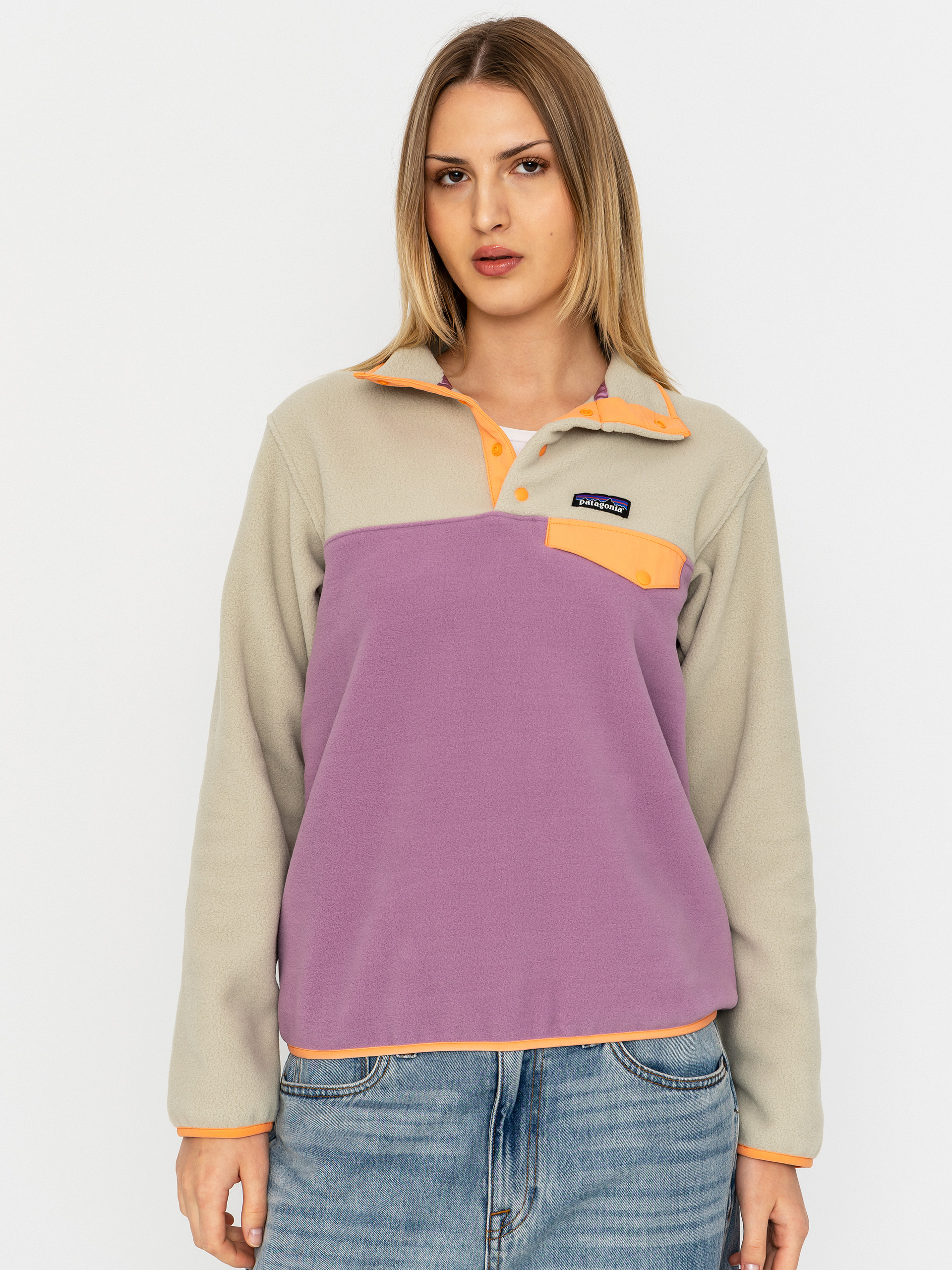 Fleecová mikina Patagonia Lightweight Synchilla Snap T Wmn (light violet)
