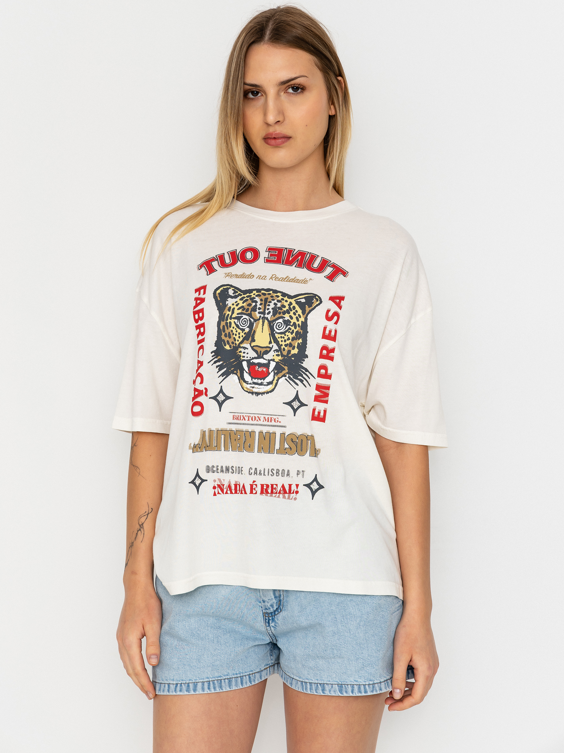 Tričko Brixton The Getaway Oversized Bf Wmn