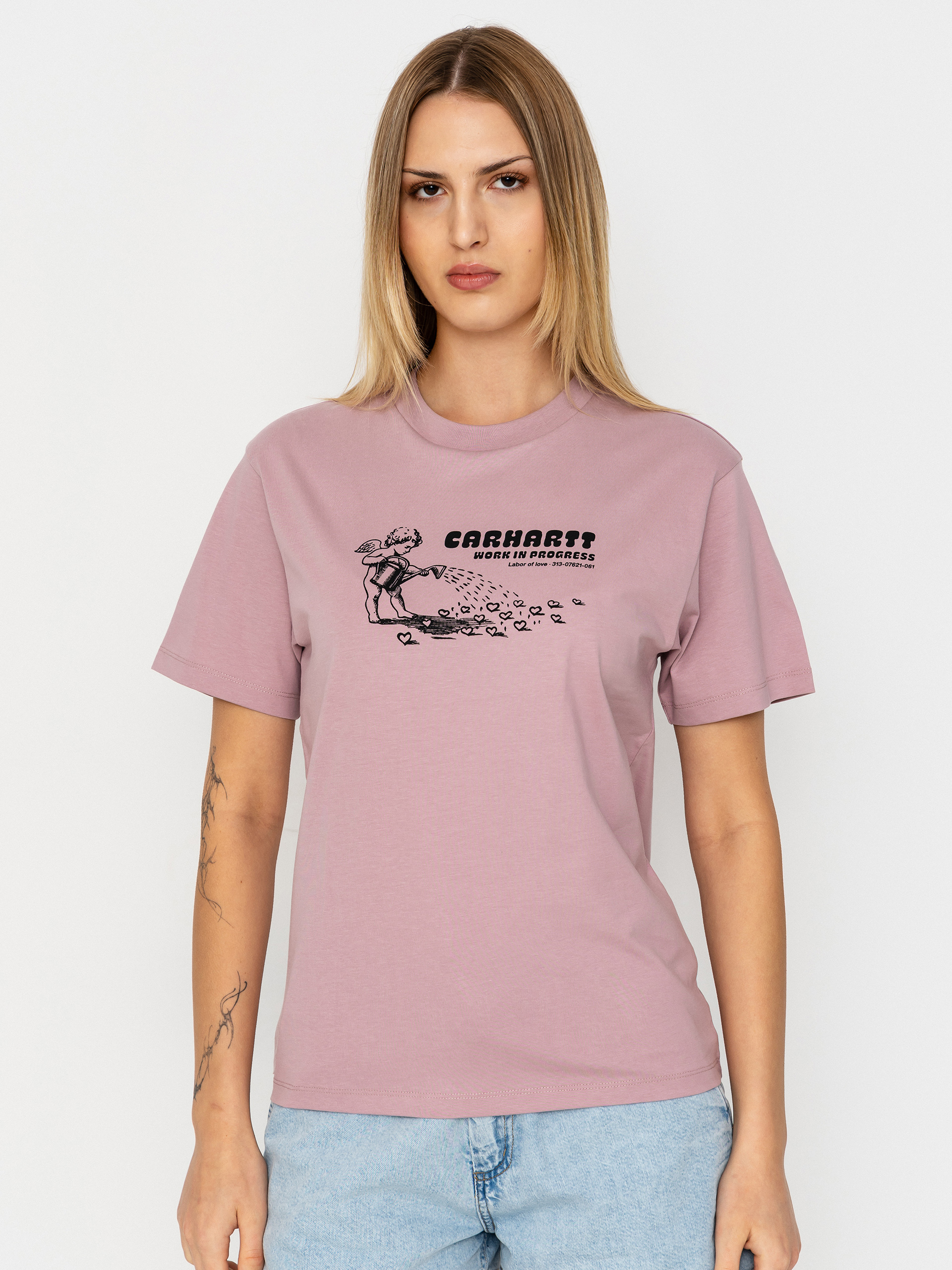 Tričko Carhartt WIP Bumper Sticker Wmn (hortensia)