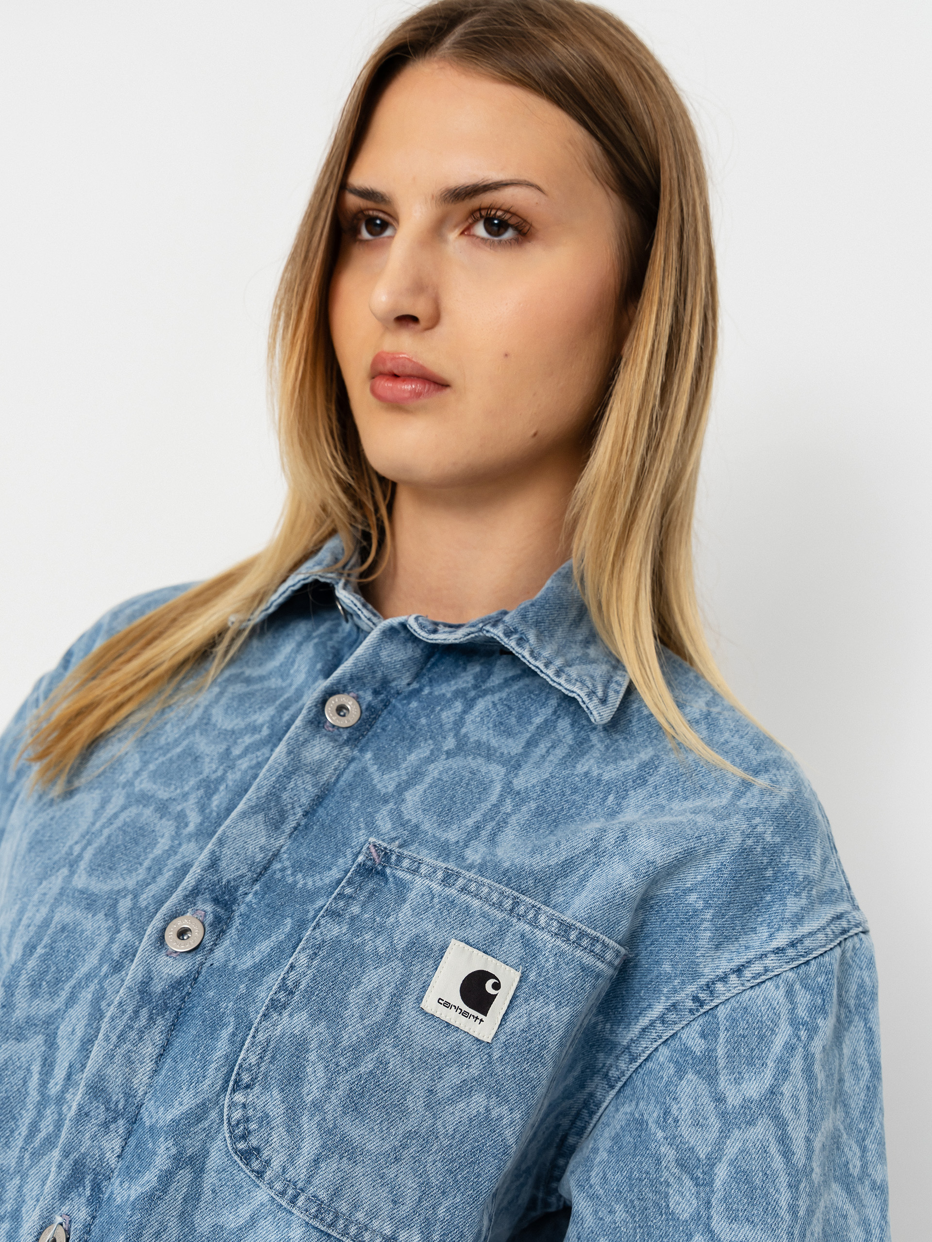 Košile Carhartt WIP Snake Lovilia Wmn (snake camo blue)