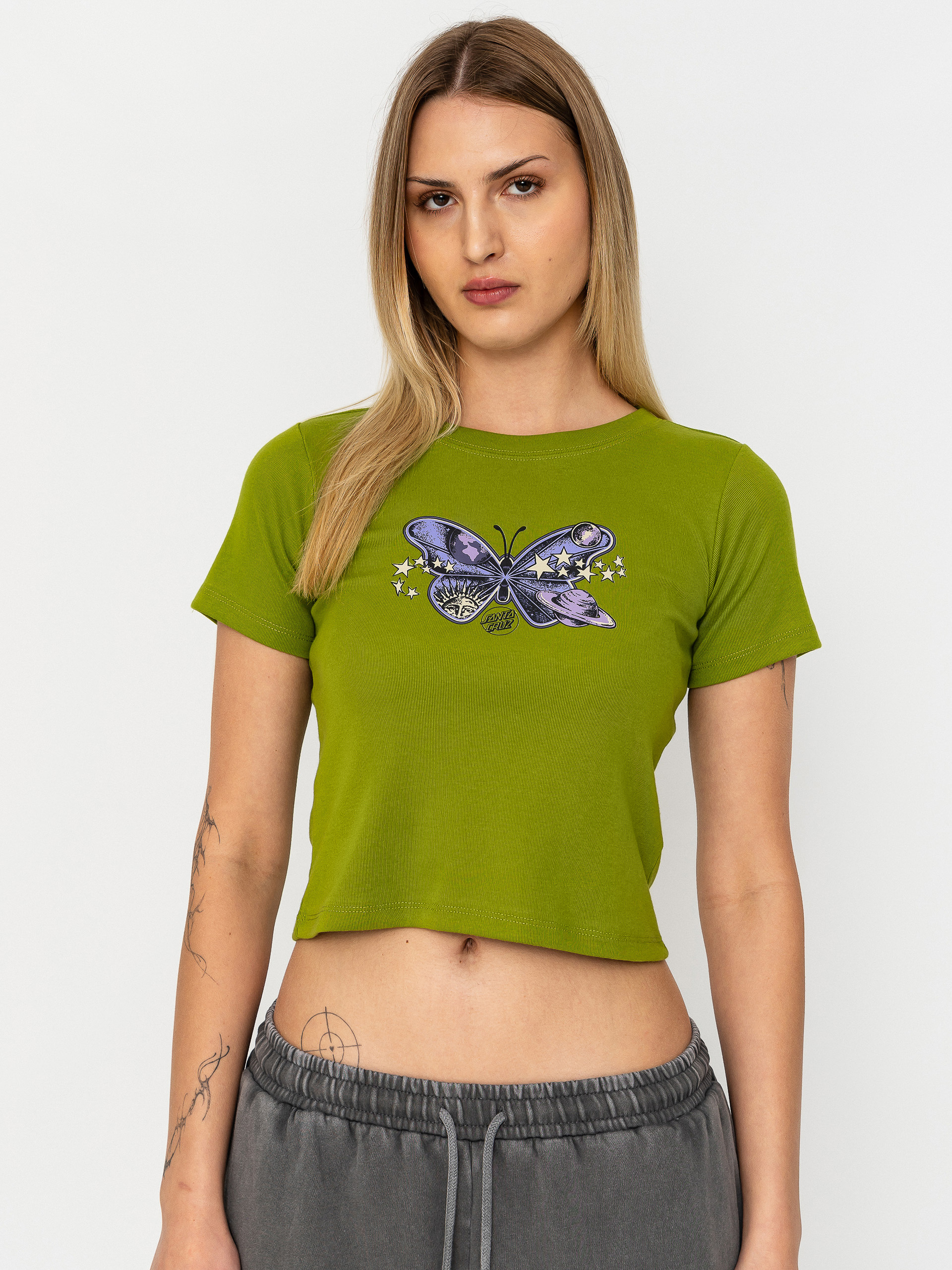 Tričko Santa Cruz Galaxy Butterfly Wmn (pesto)