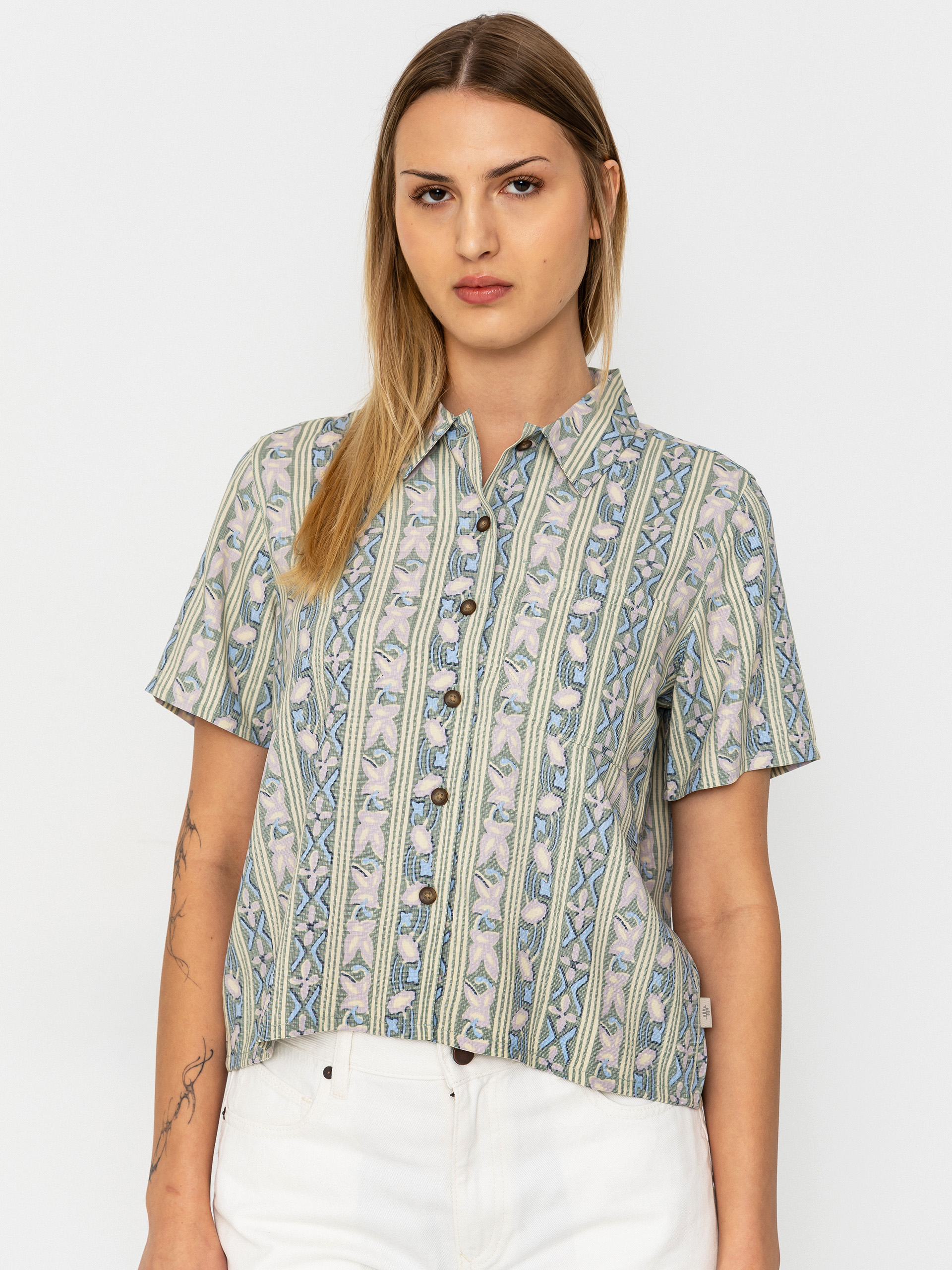 Kou0161ile Royal Robbins Camino Pucker Wmn (sage leaf botanist pt)