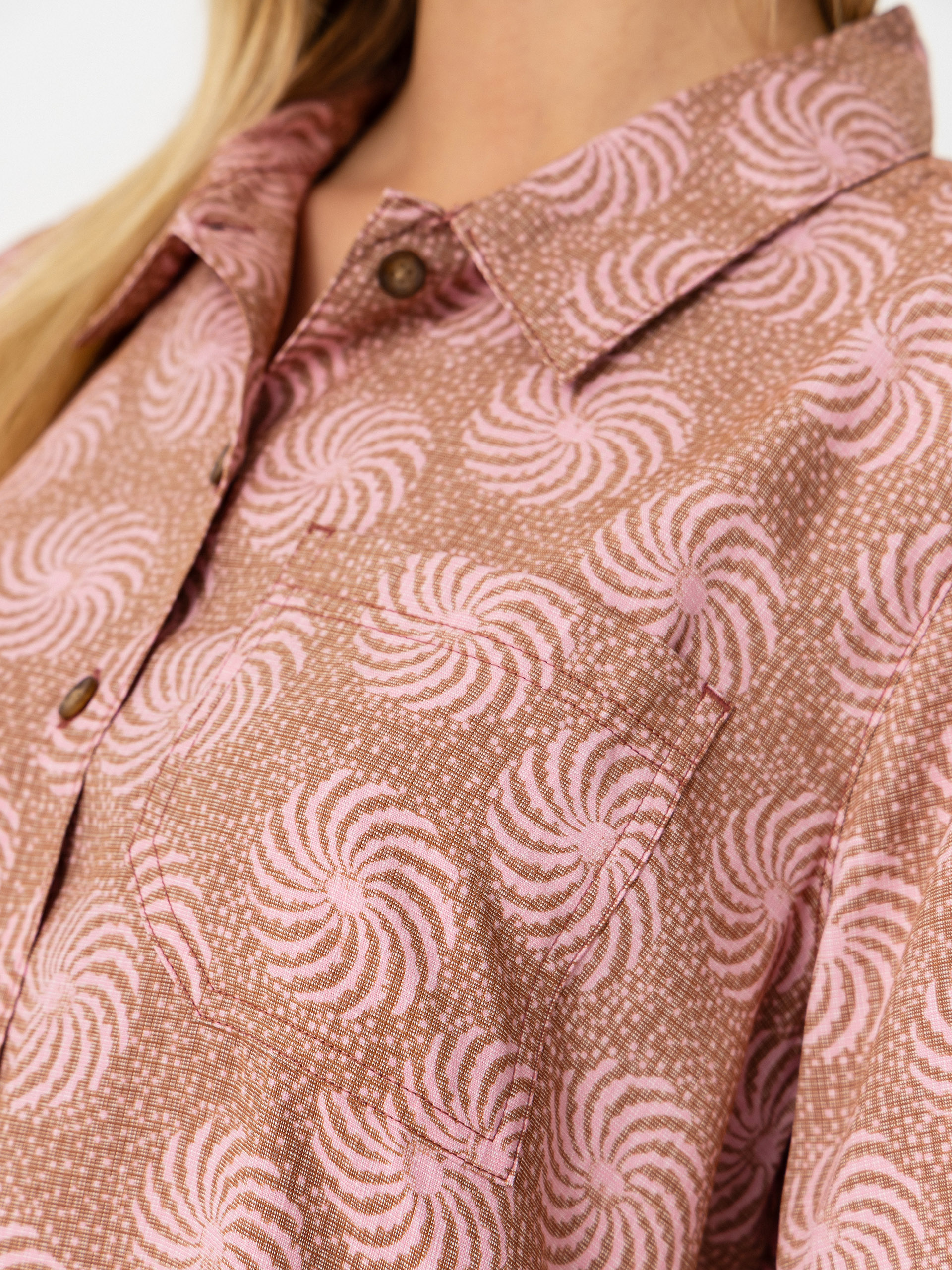 Košile Royal Robbins Camino Pucker Wmn (mahogany ray pt)