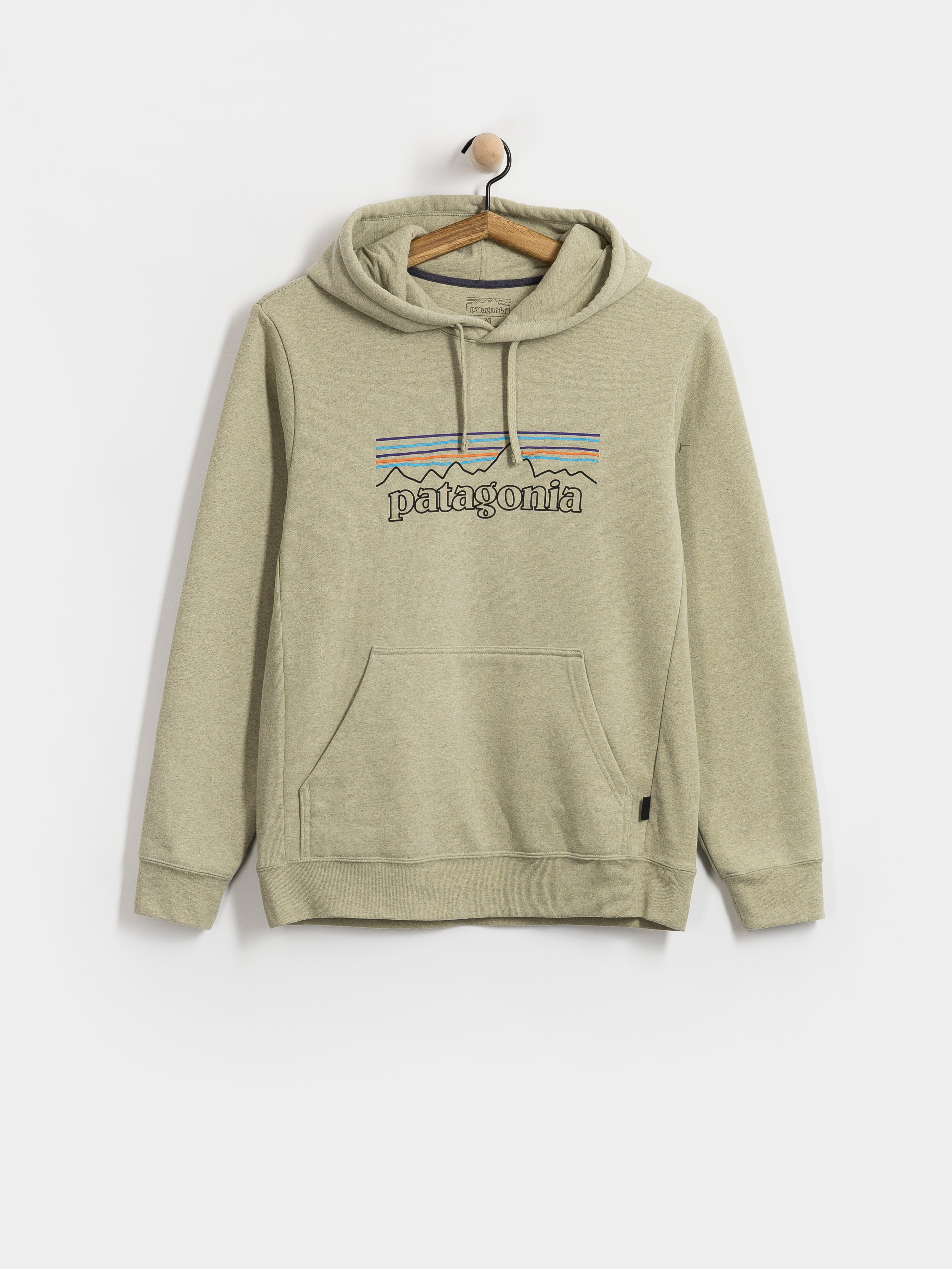 Mikina s kapucí Patagonia P 6 Logo Uprisal HD (p 6 outline/gumtree green)