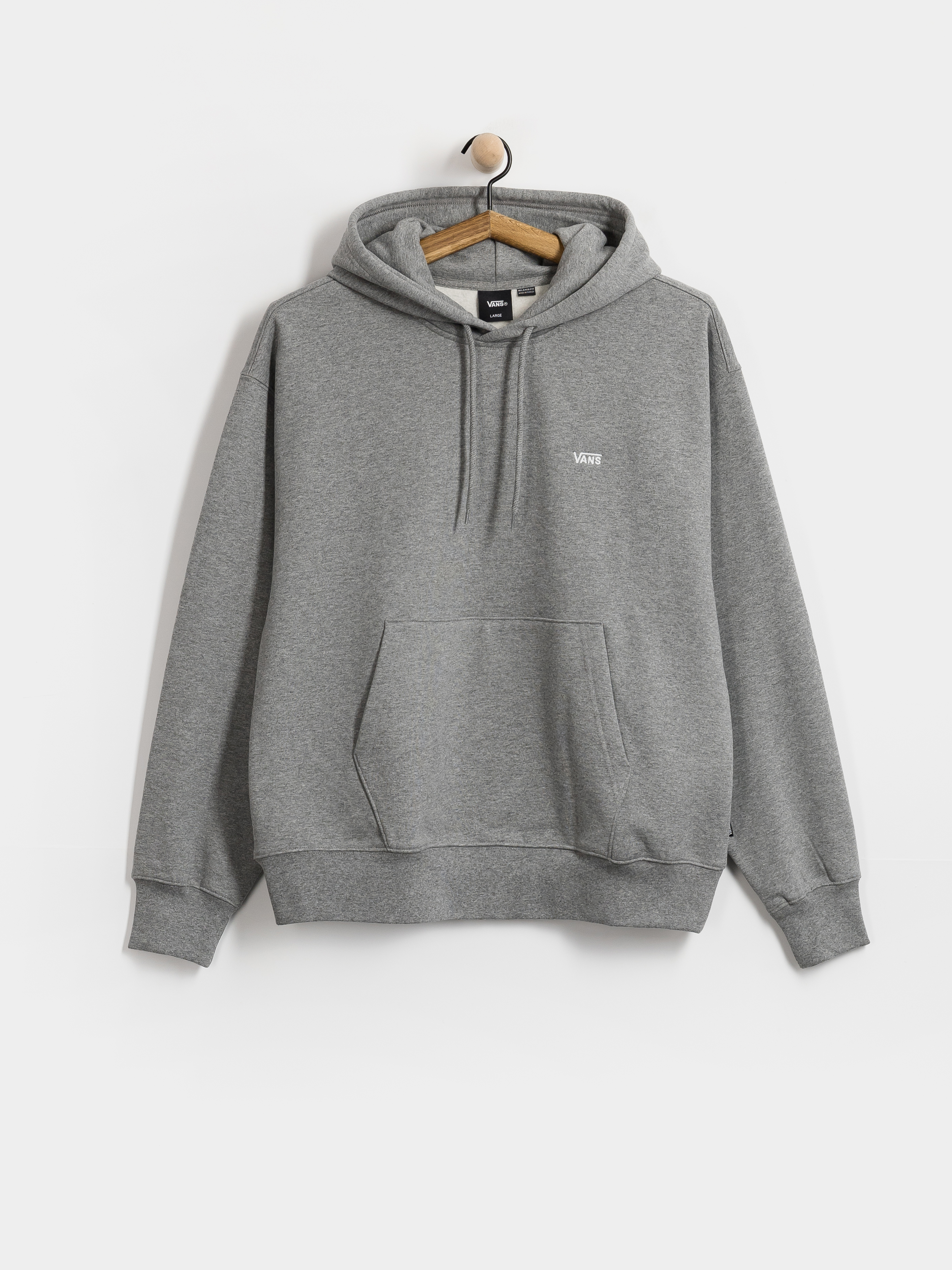 Mikina s kapucí Vans Left Chest II HD (cement heather)