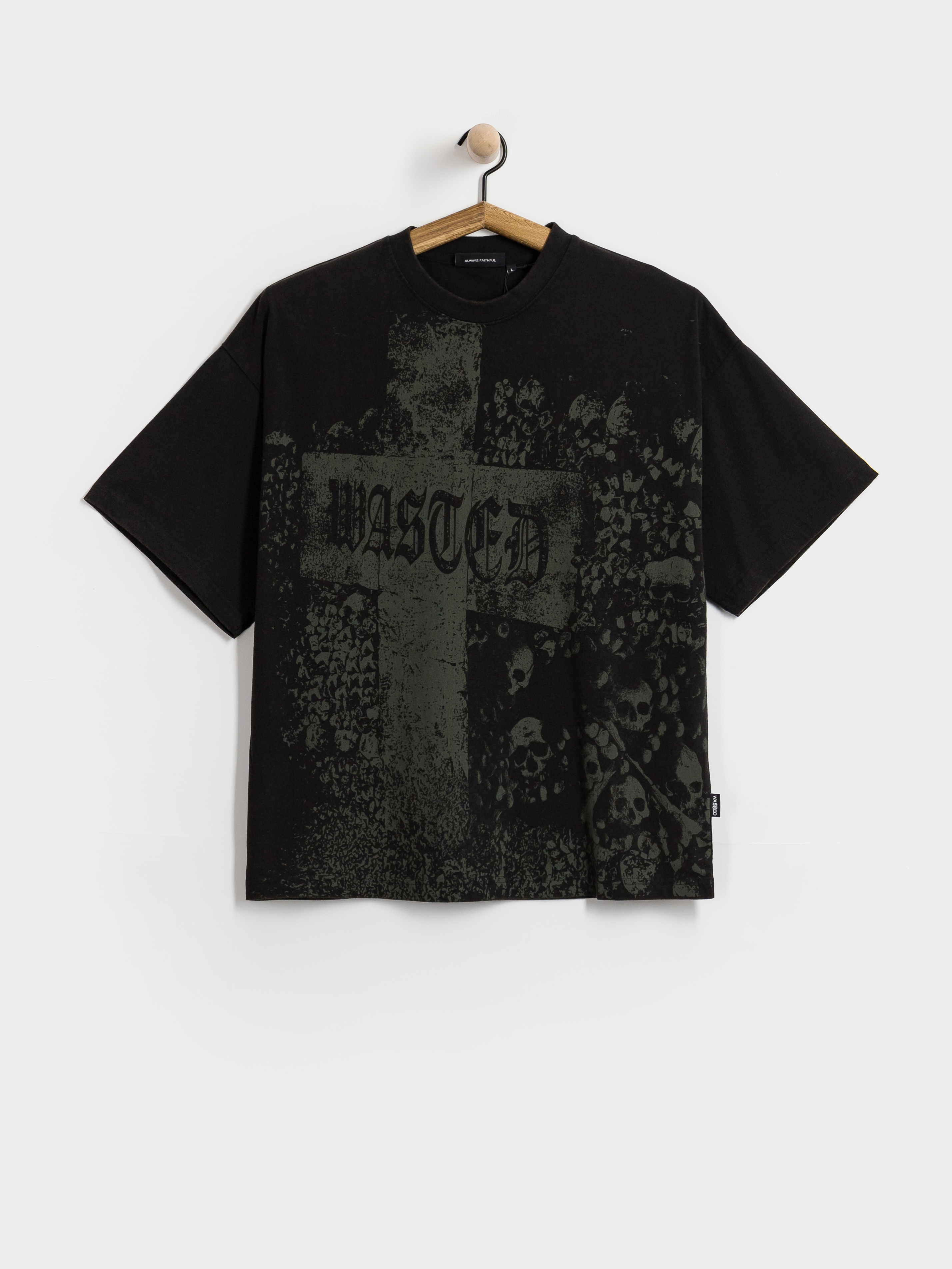 Tričko Wasted Paris Catacombs Boxy (faded black)