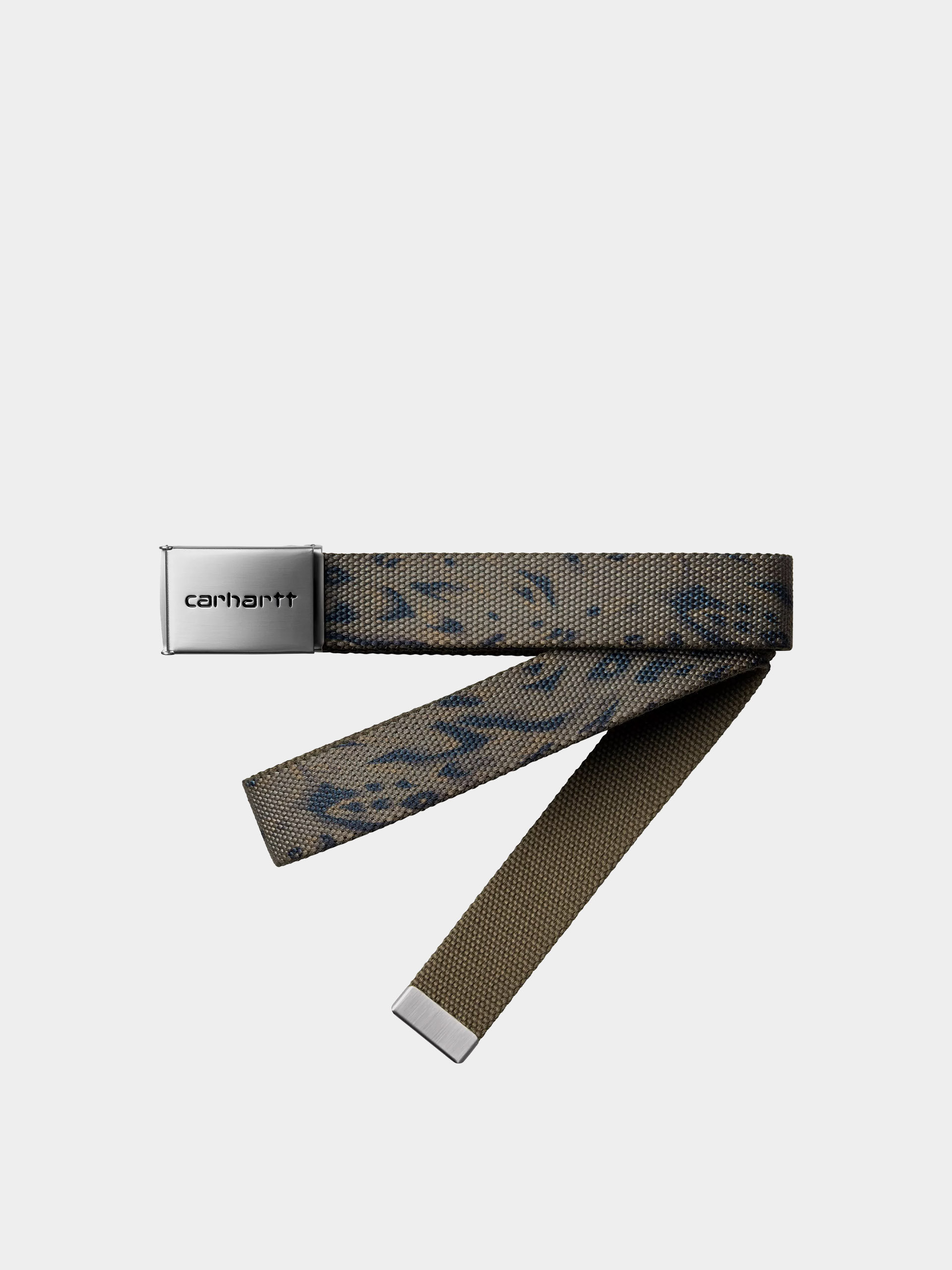 Pásek Carhartt WIP Clip Chrome (duck feather print cypress)