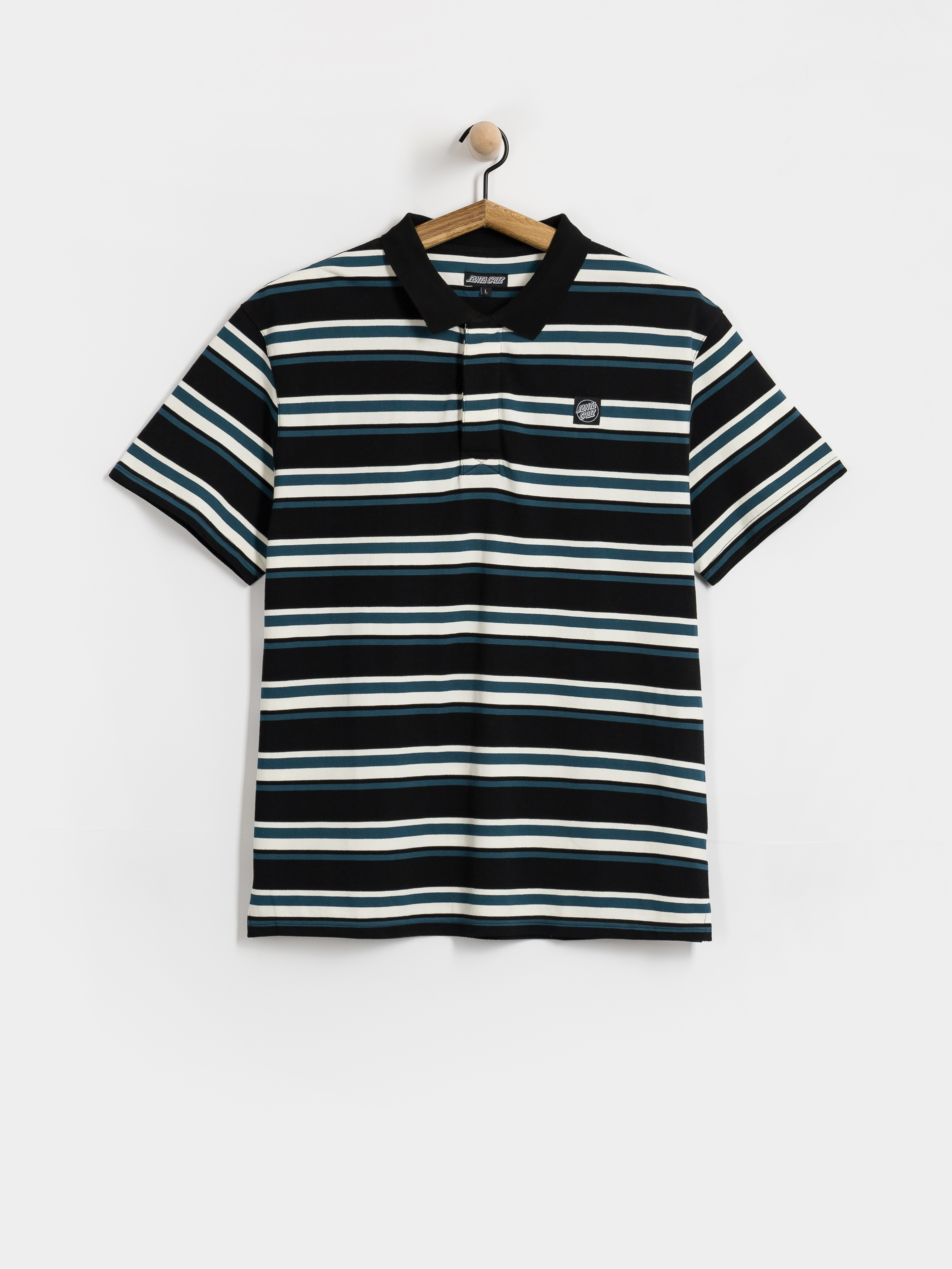 Polo tričko Santa Cruz Cera (black/dark teal)