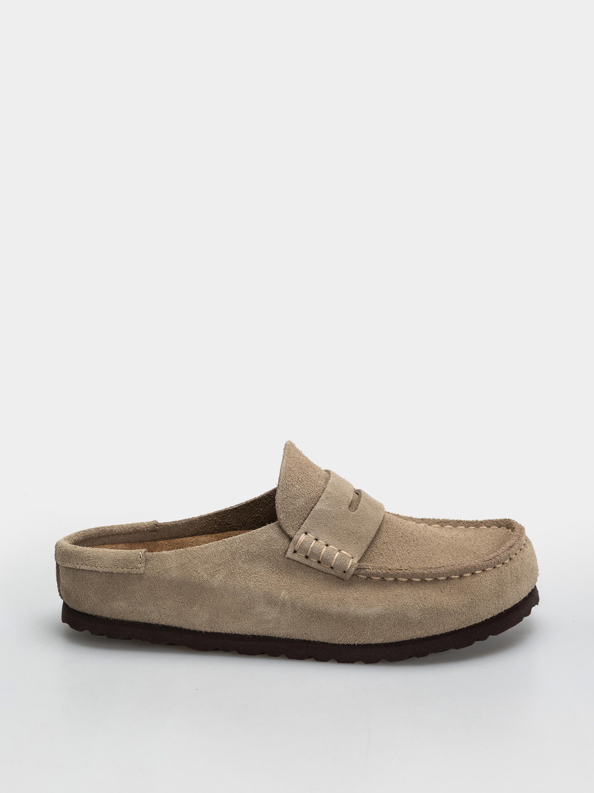 Plu00e1u017eovky Birkenstock Naples Wrapped Suede Leather Narrow (taupe)