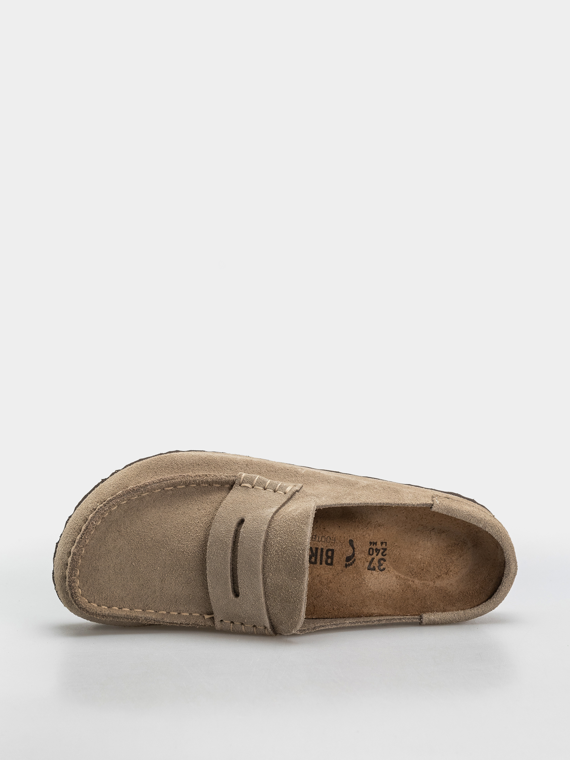 Plážovky Birkenstock Naples Wrapped Suede Leather Narrow (taupe)