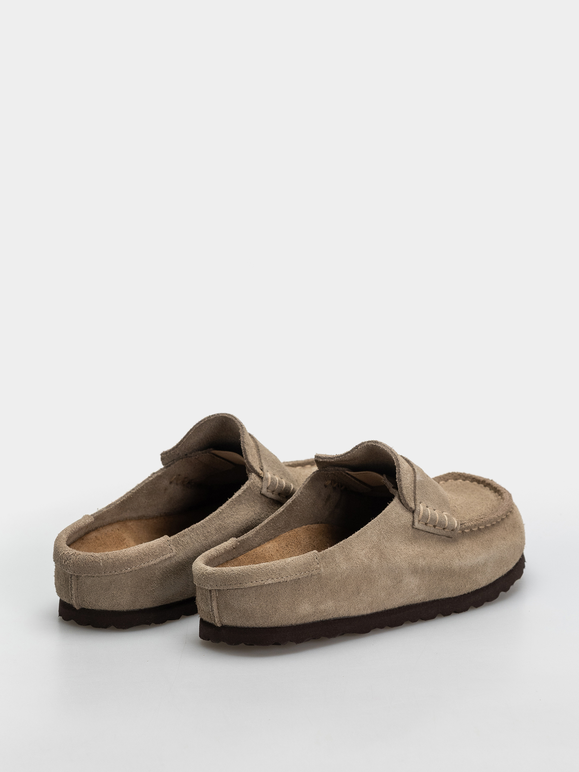 Plážovky Birkenstock Naples Wrapped Suede Leather Narrow (taupe)