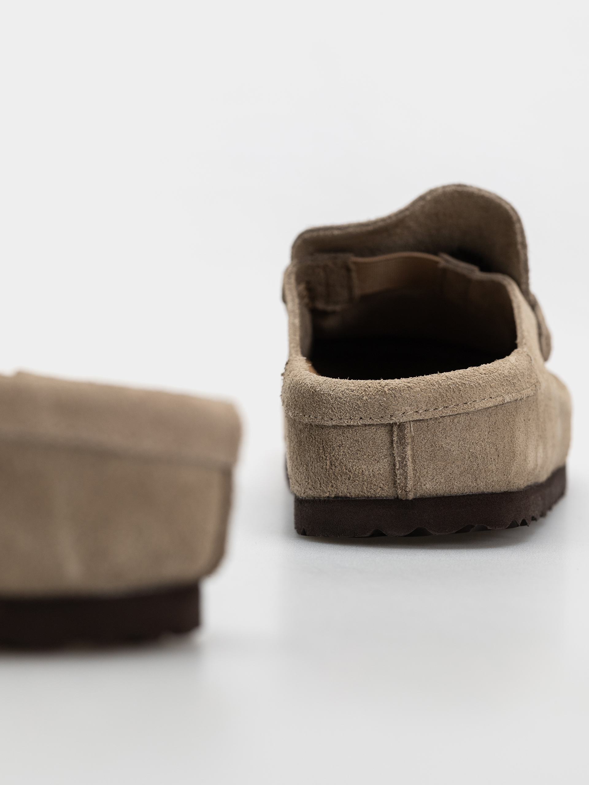 Plážovky Birkenstock Naples Wrapped Suede Leather Narrow (taupe)