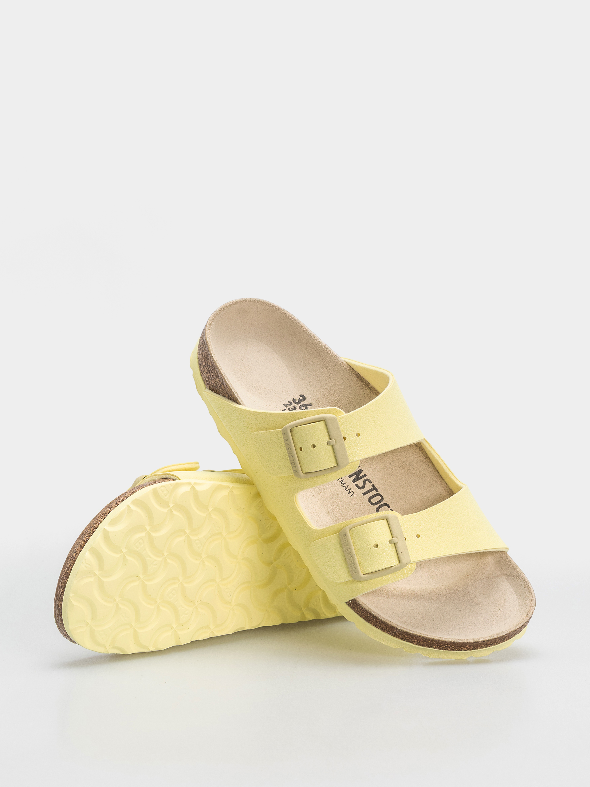 Plážovky Birkenstock Arizona Birko Flor Nubuk Narrow (popcorn)