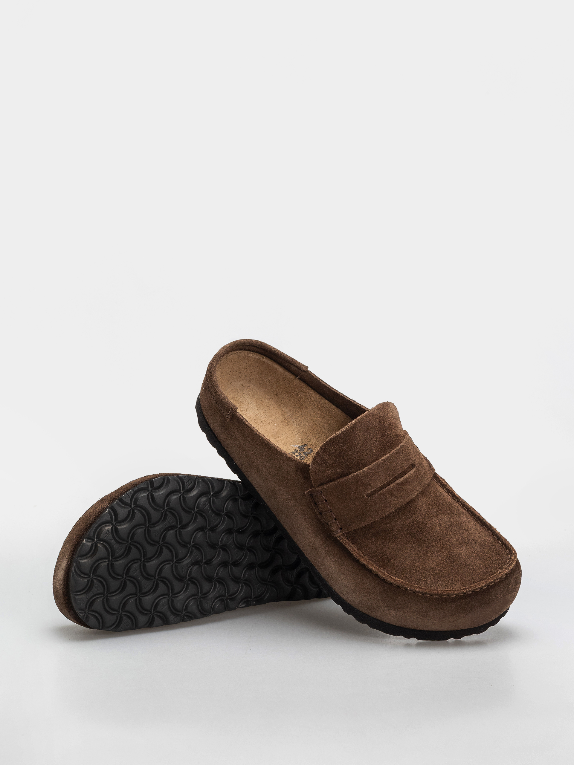 Plážovky Birkenstock Naples Wrapped Suede Leather Regular (carafe)