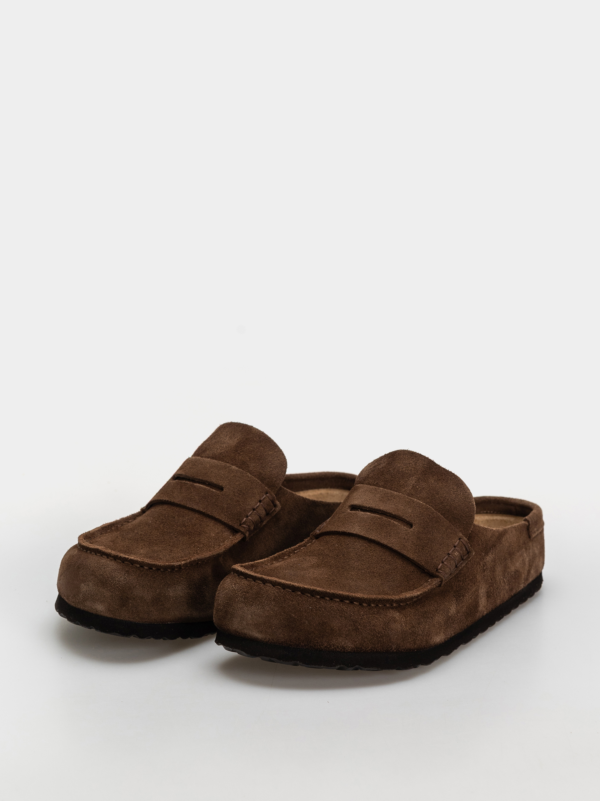 Plážovky Birkenstock Naples Wrapped Suede Leather Regular (carafe)