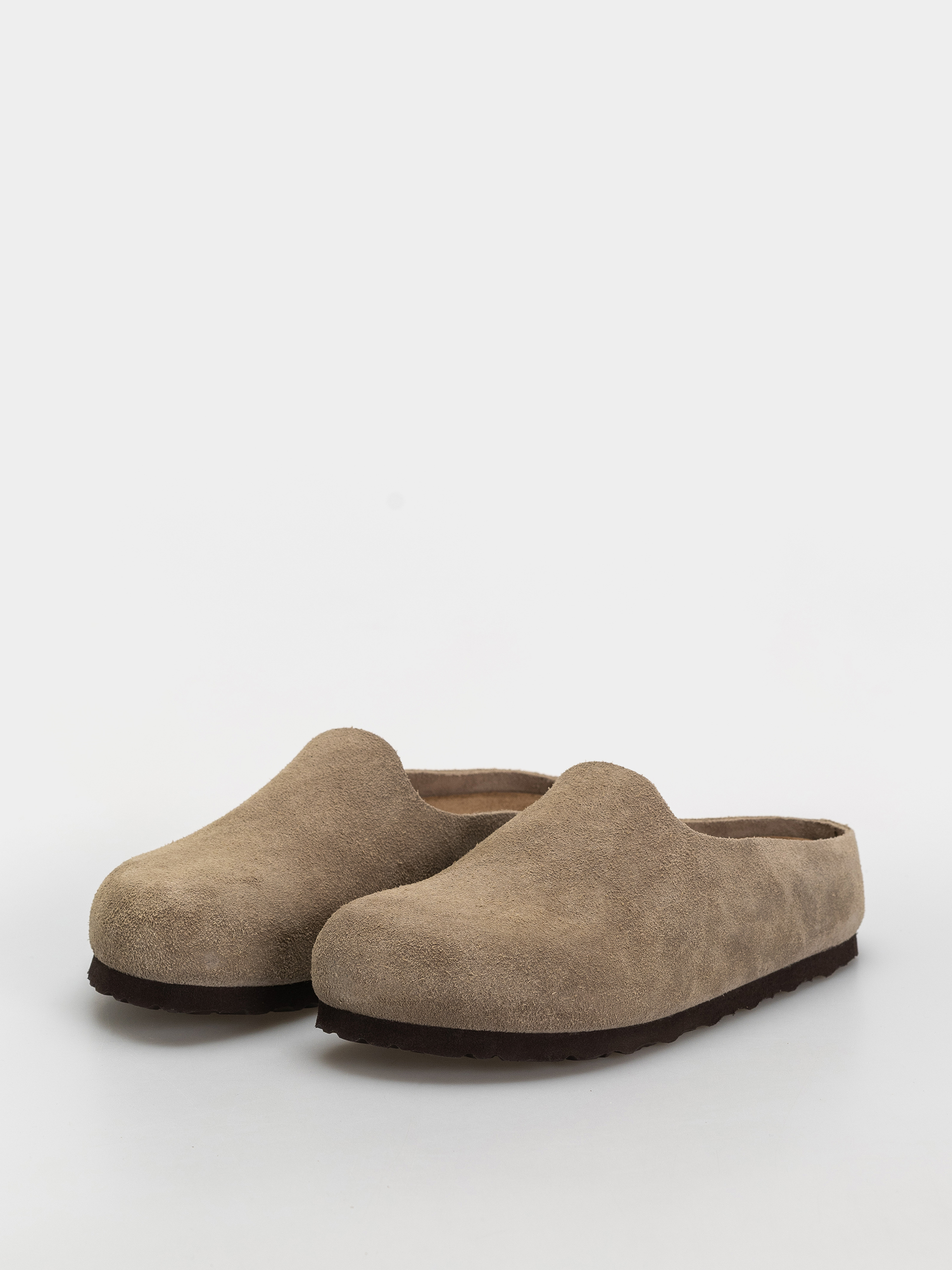 Plážovky Birkenstock Amsterdam Wrapped Suede Leather Narrow (taupe)