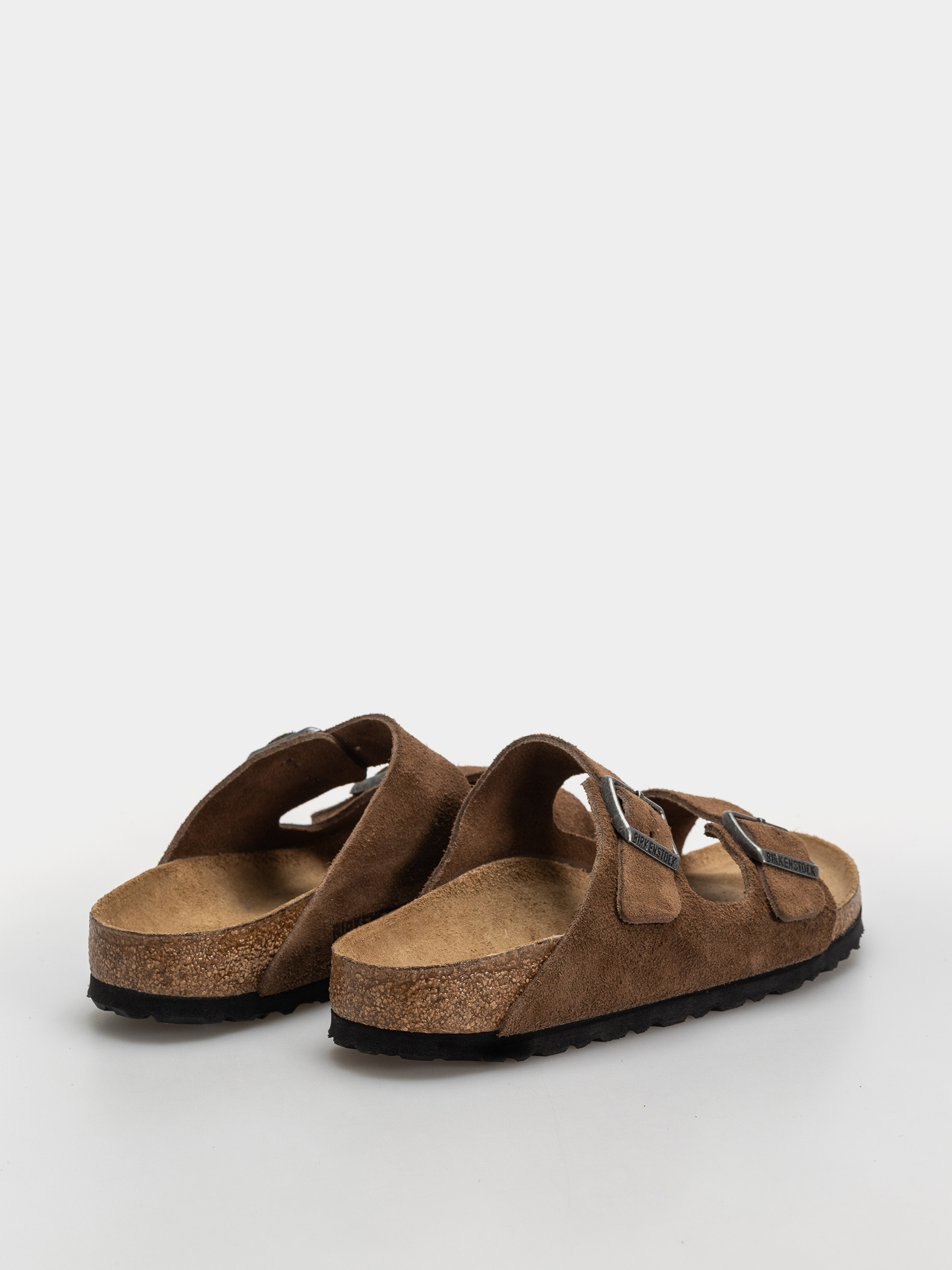 Plážovky Birkenstock Arizona Suede Leather Narrow (dark tea)