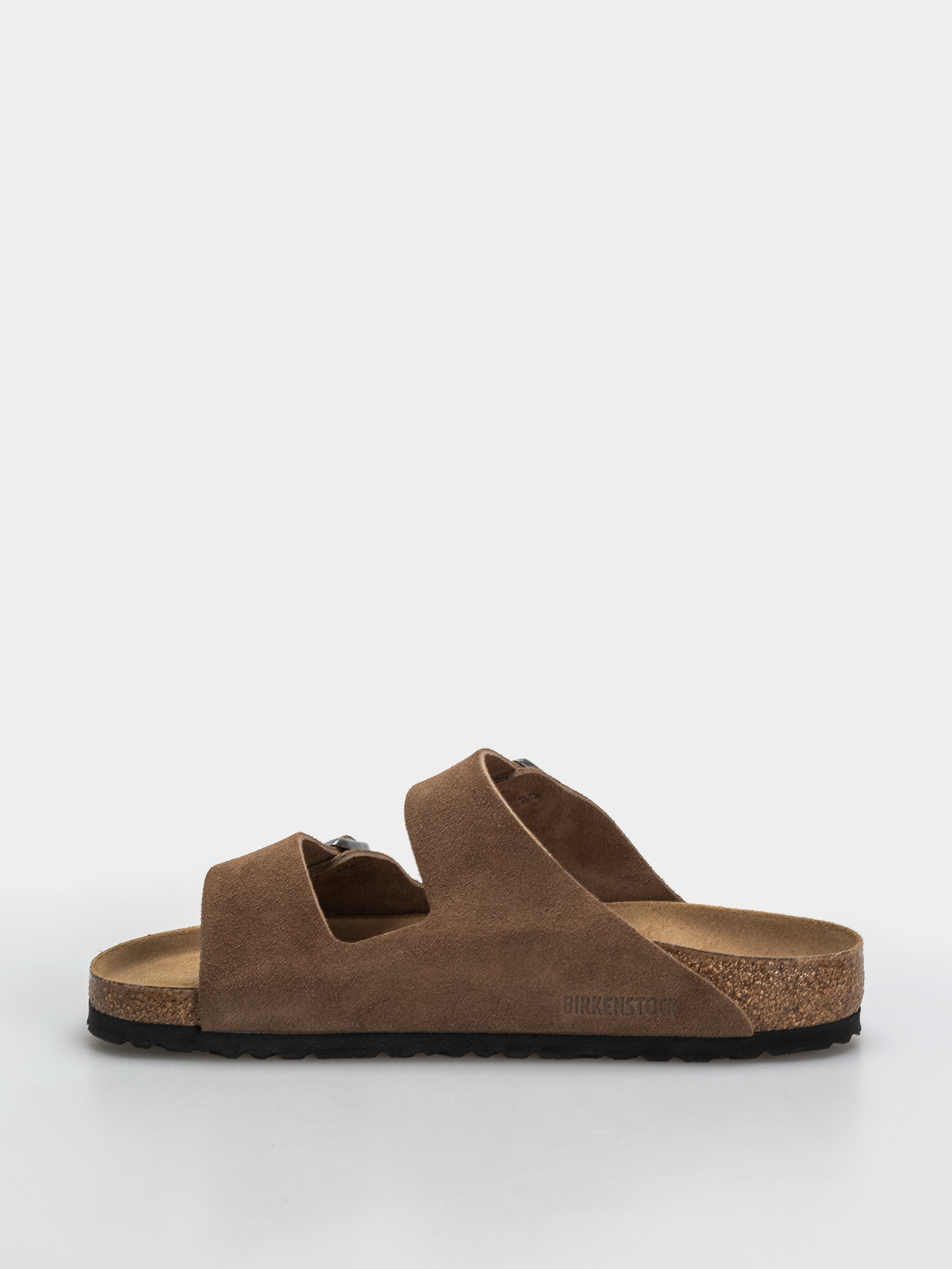 Plážovky Birkenstock Arizona Suede Leather Regular (dark tea)