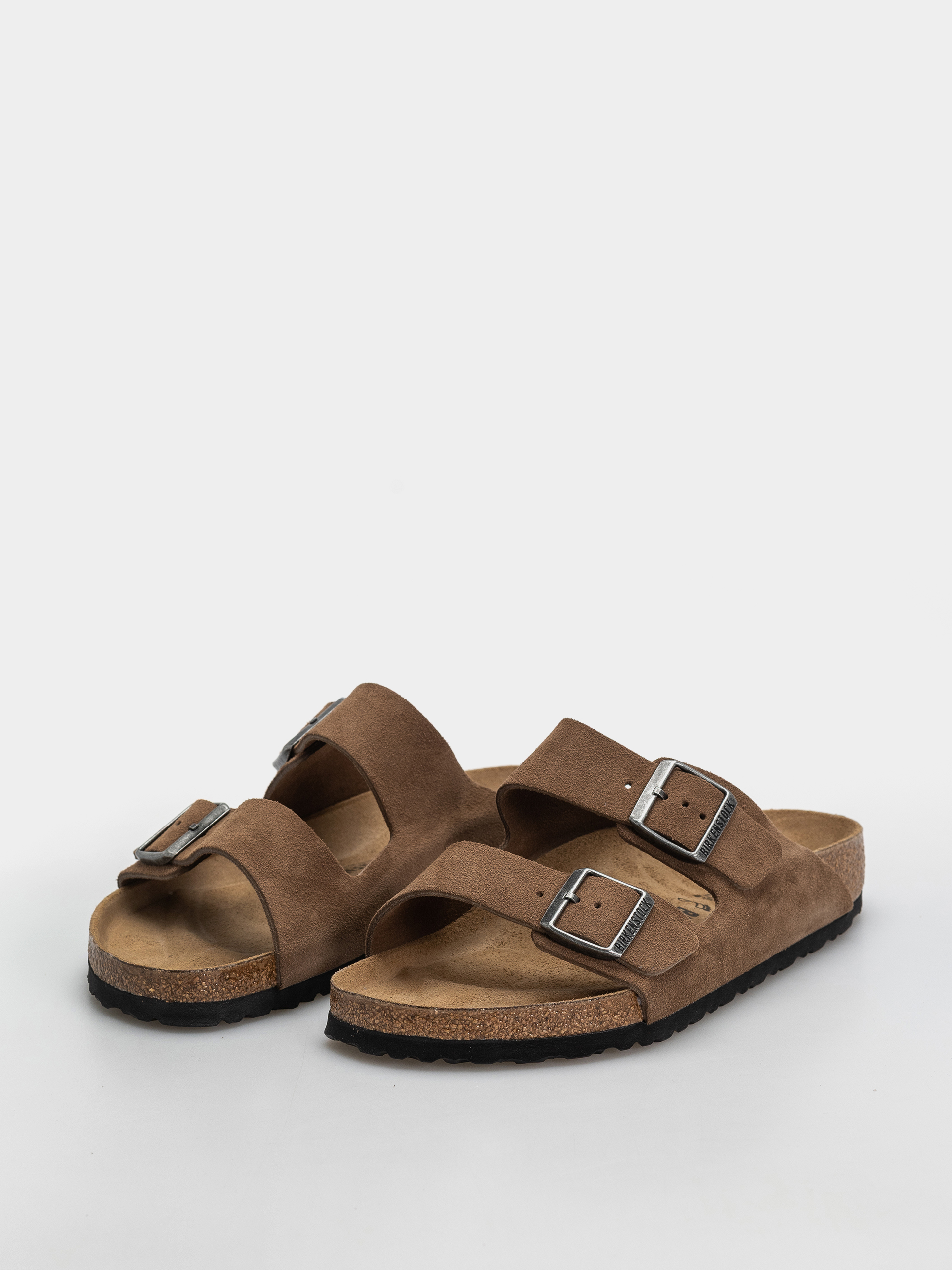Plážovky Birkenstock Arizona Suede Leather Regular (dark tea)
