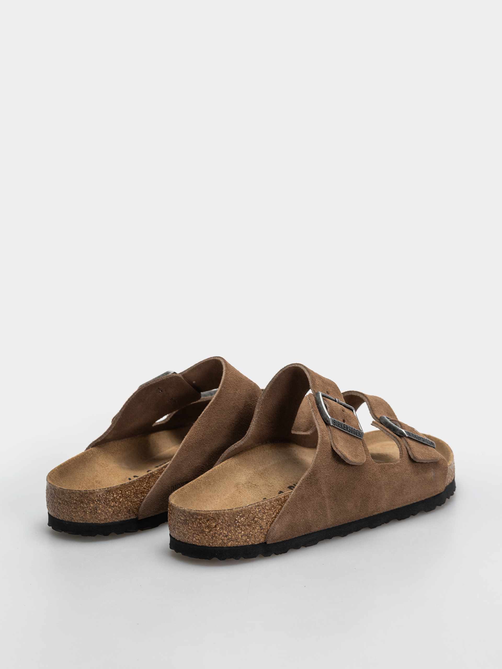 Plážovky Birkenstock Arizona Suede Leather Regular (dark tea)