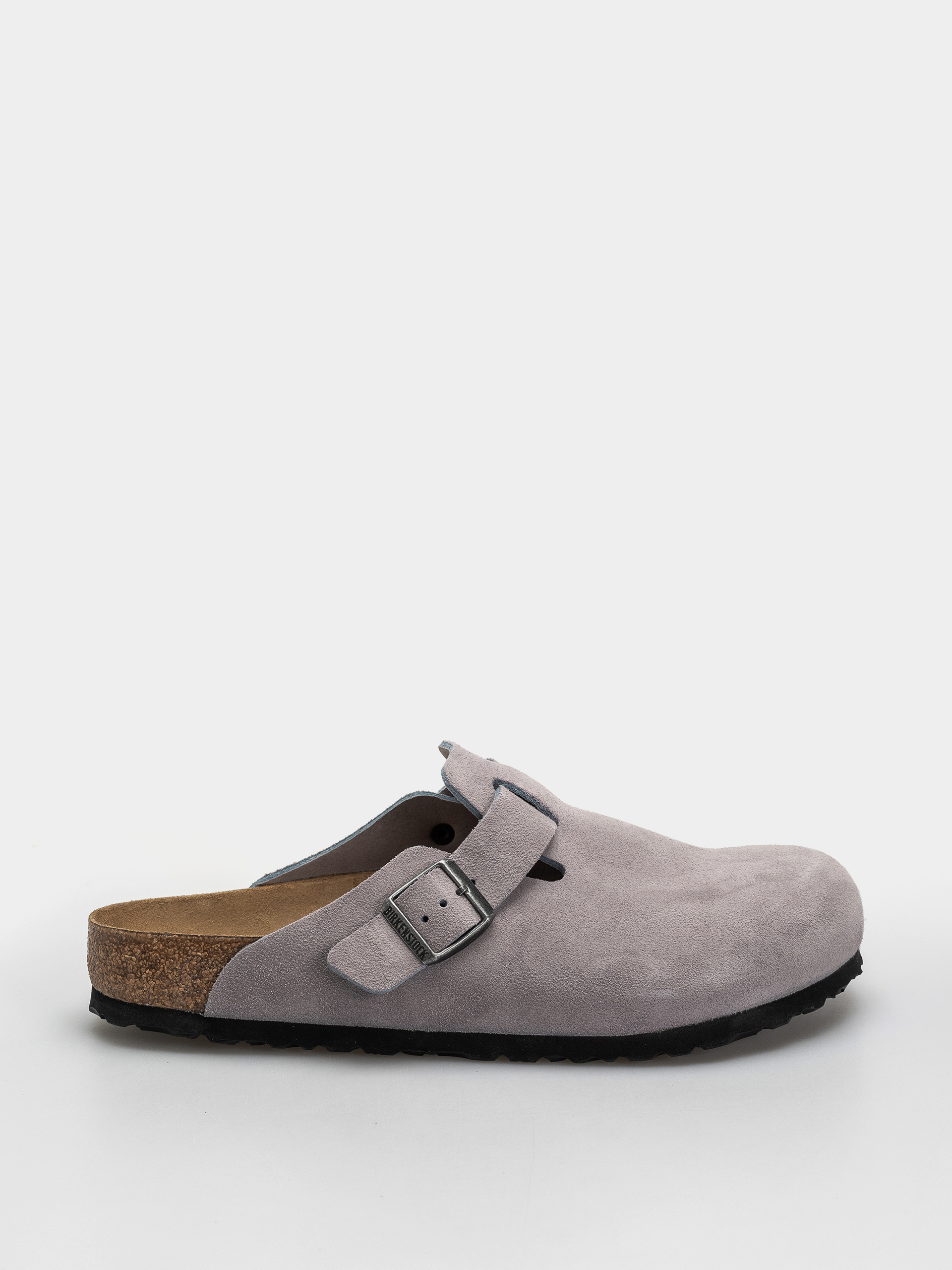 Plážovky Birkenstock Boston Suede Leather Regular (lavender sky)