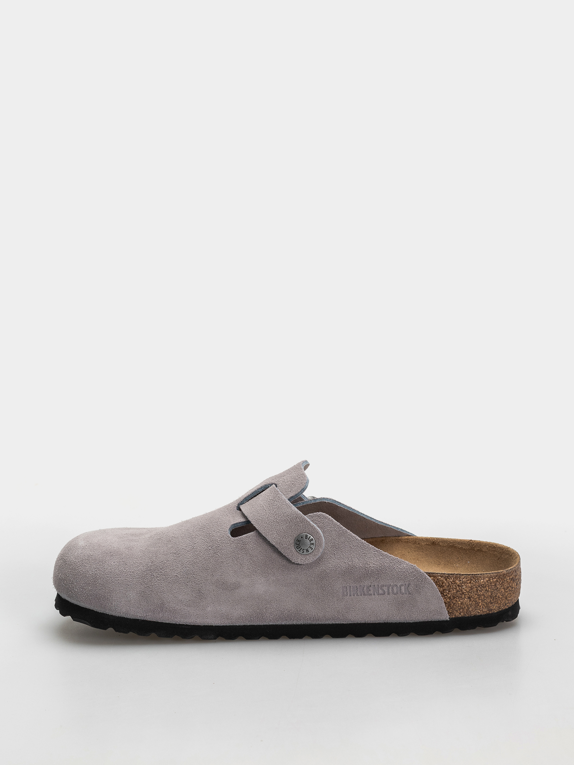 Plážovky Birkenstock Boston Suede Leather Regular (lavender sky)