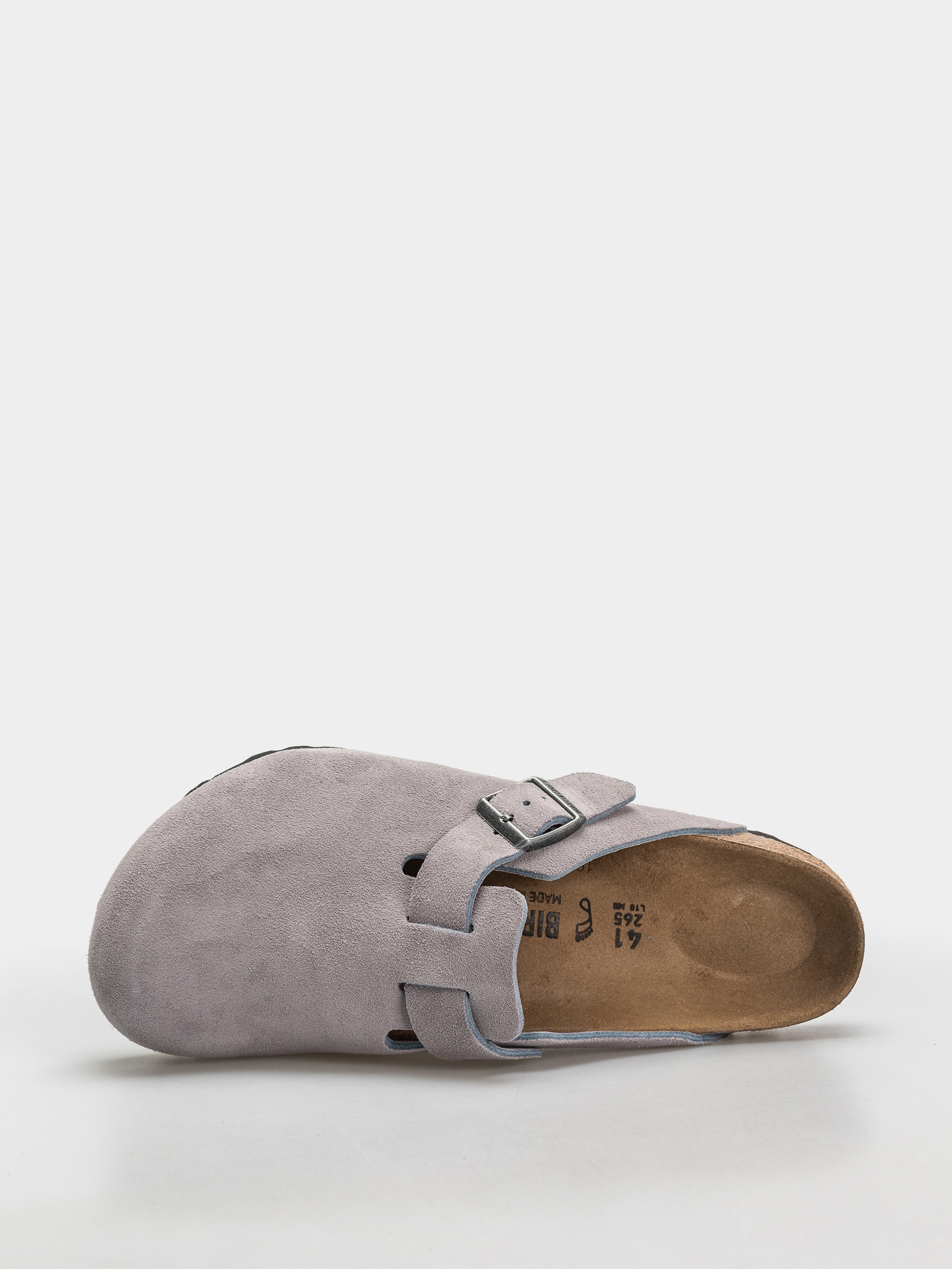 Plážovky Birkenstock Boston Suede Leather Regular (lavender sky)