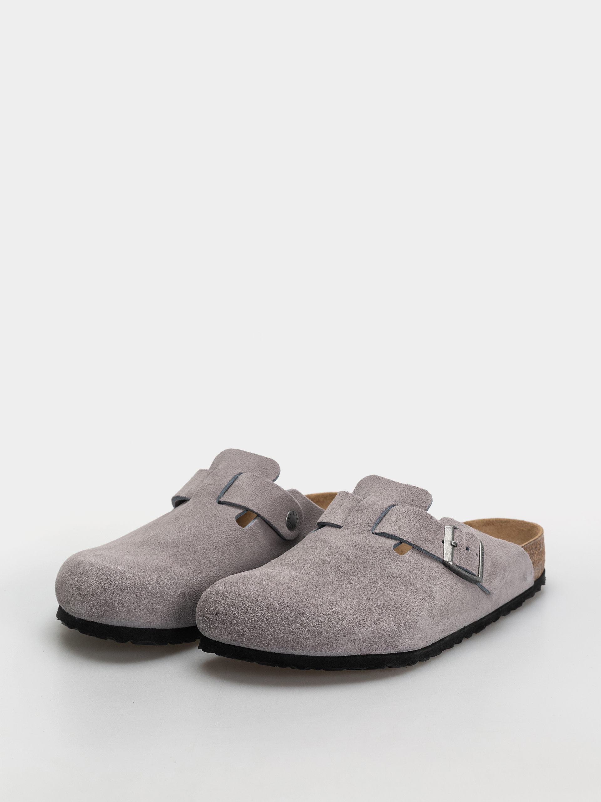 Plážovky Birkenstock Boston Suede Leather Regular (lavender sky)