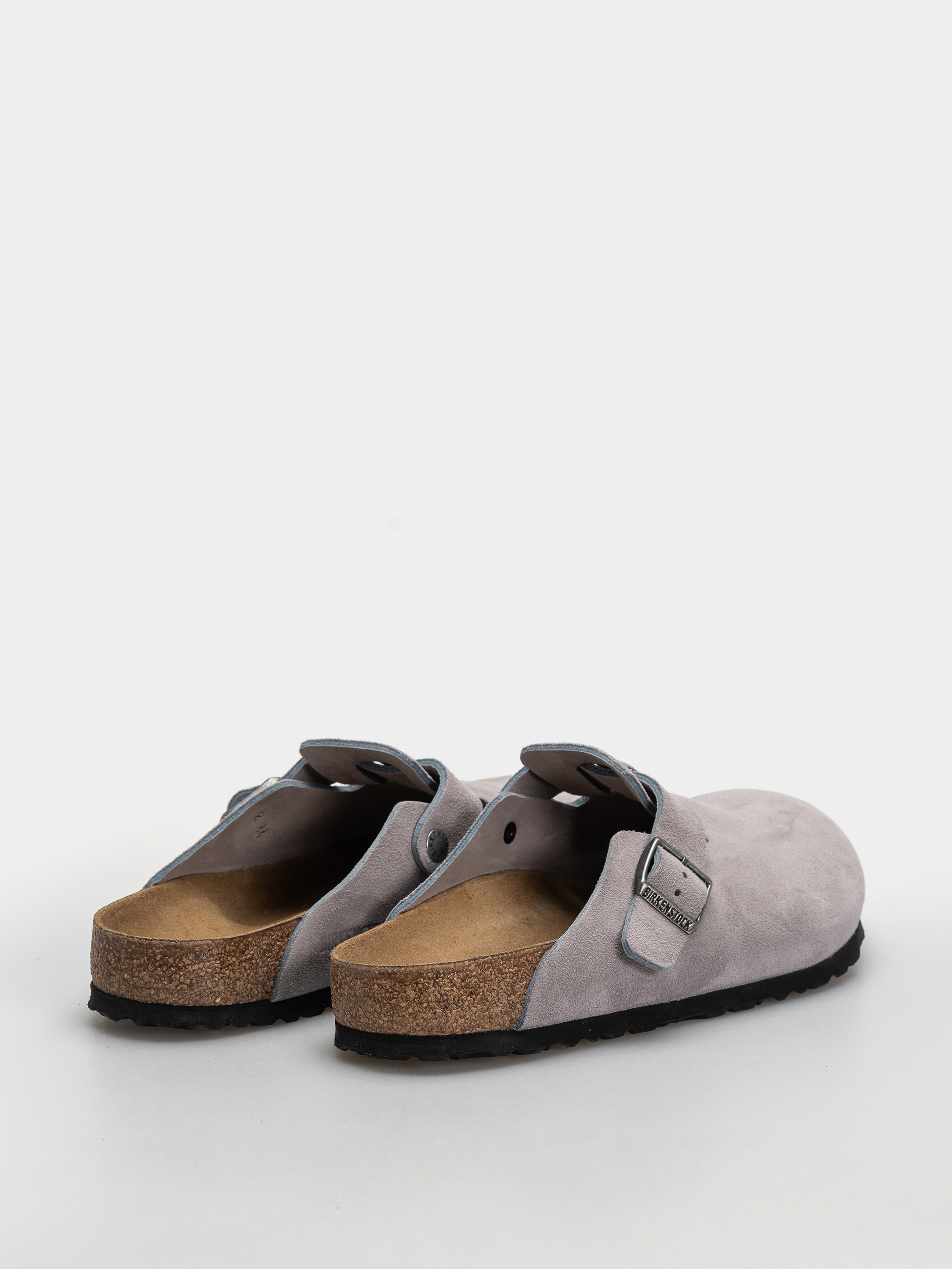 Plážovky Birkenstock Boston Suede Leather Regular (lavender sky)