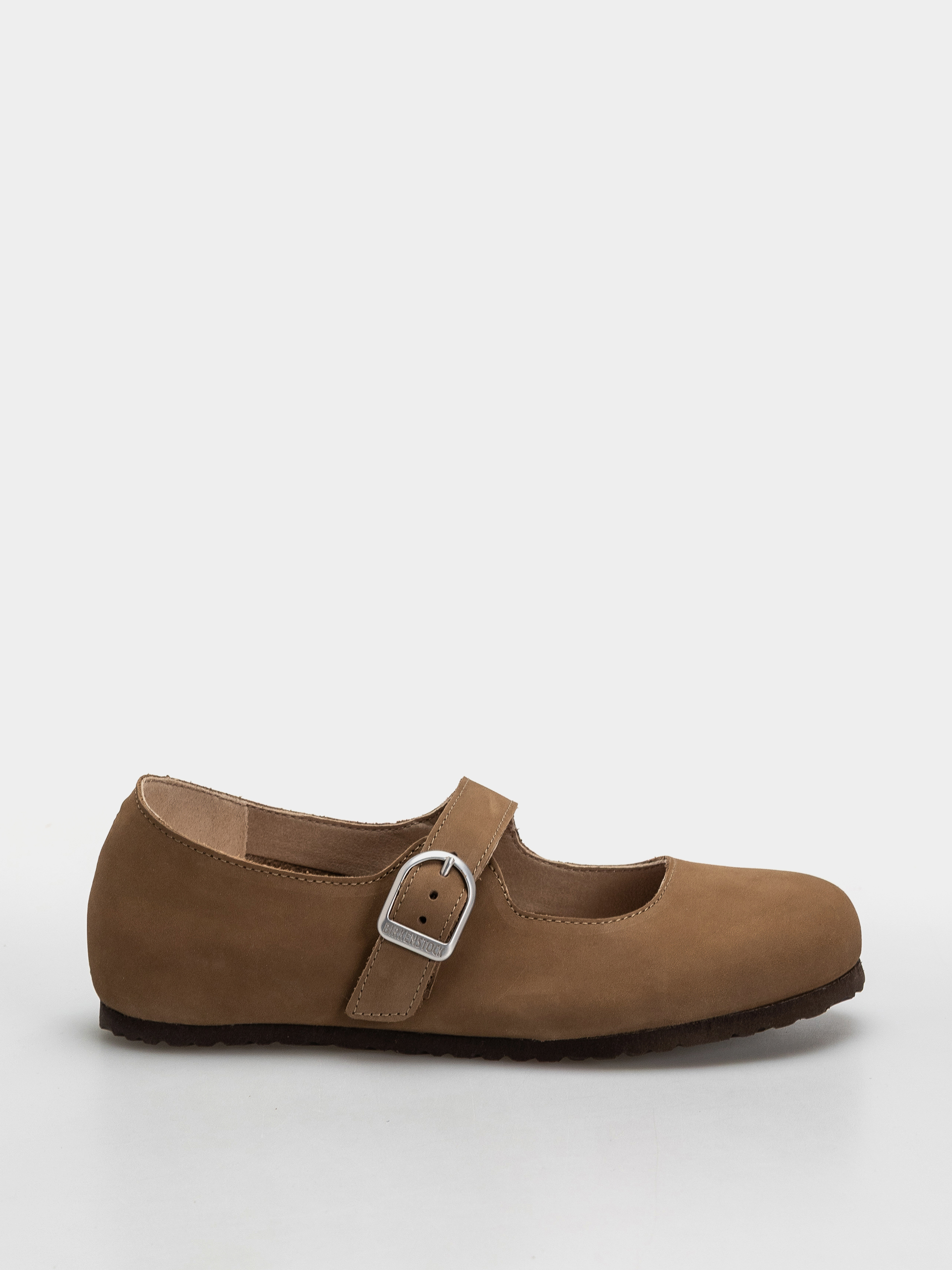Plážovky Birkenstock Santa Clarita Nubuck Leather Narrow Wmn (dark tea)
