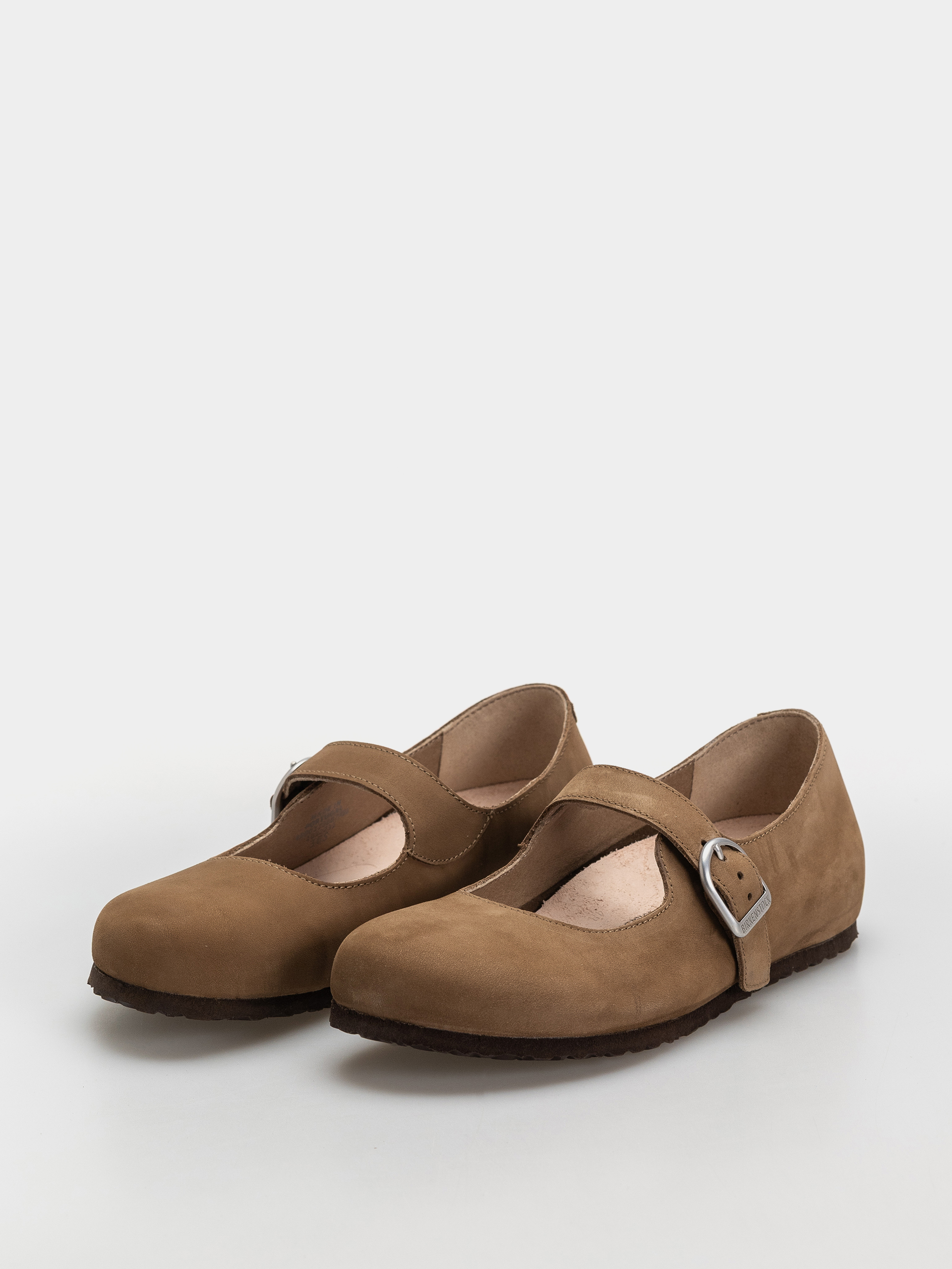 Plážovky Birkenstock Santa Clarita Nubuck Leather Narrow Wmn (dark tea)